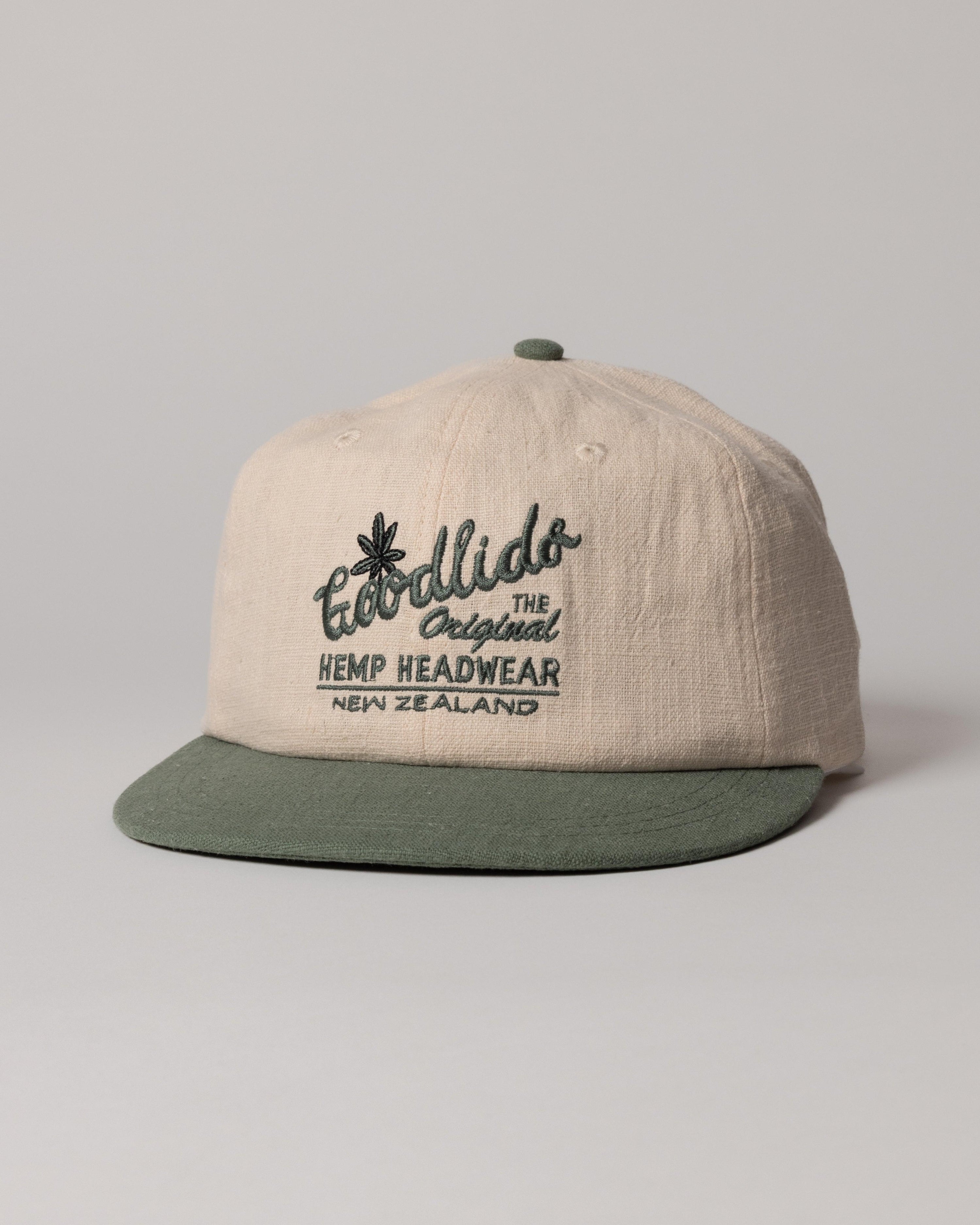 Classic Circle Brim - Cream/Washed Green