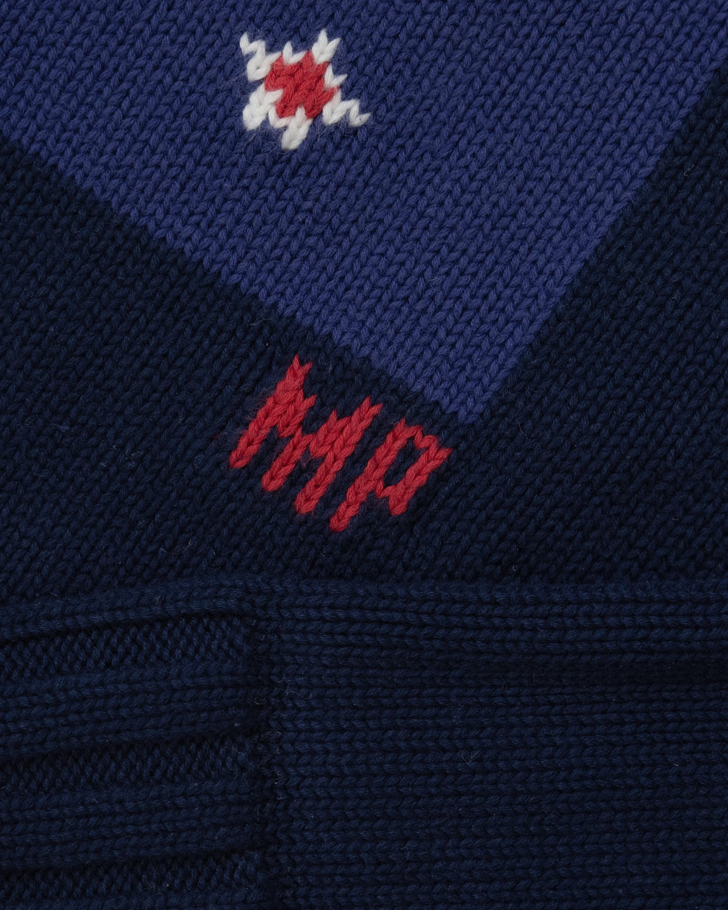 Flag Knit Sweater - Navy