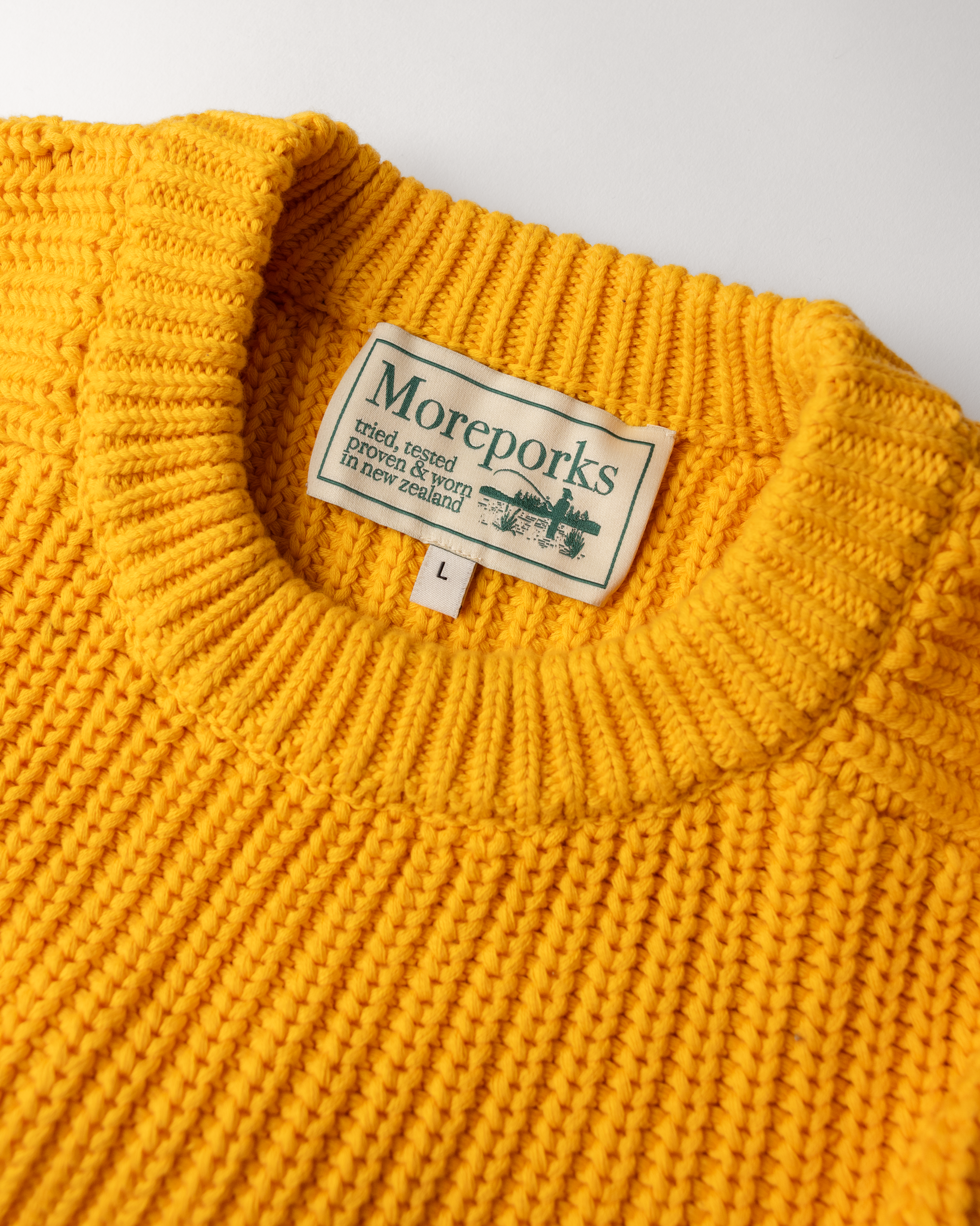 Fisherman Knit Sweater - Canary