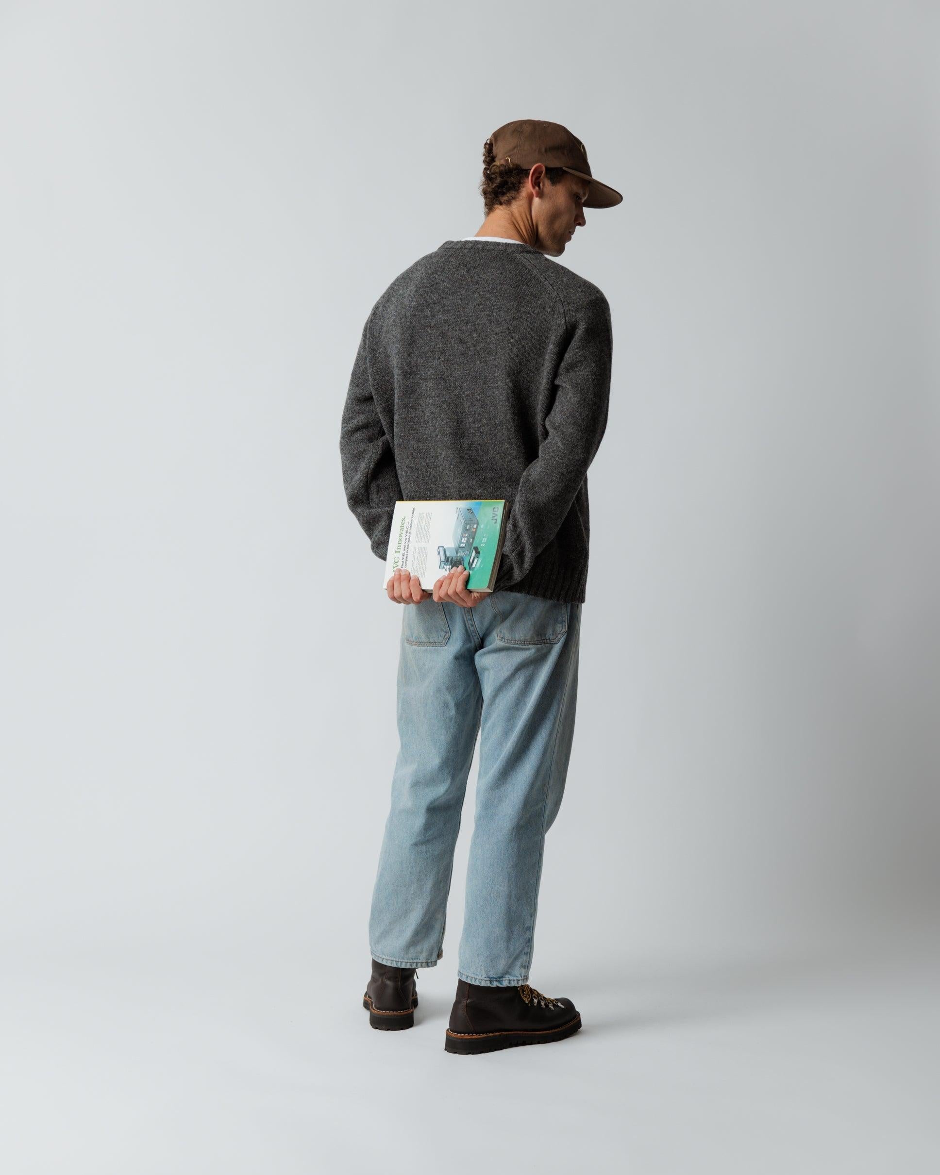 Woollen Knit Sweater - Charcoal