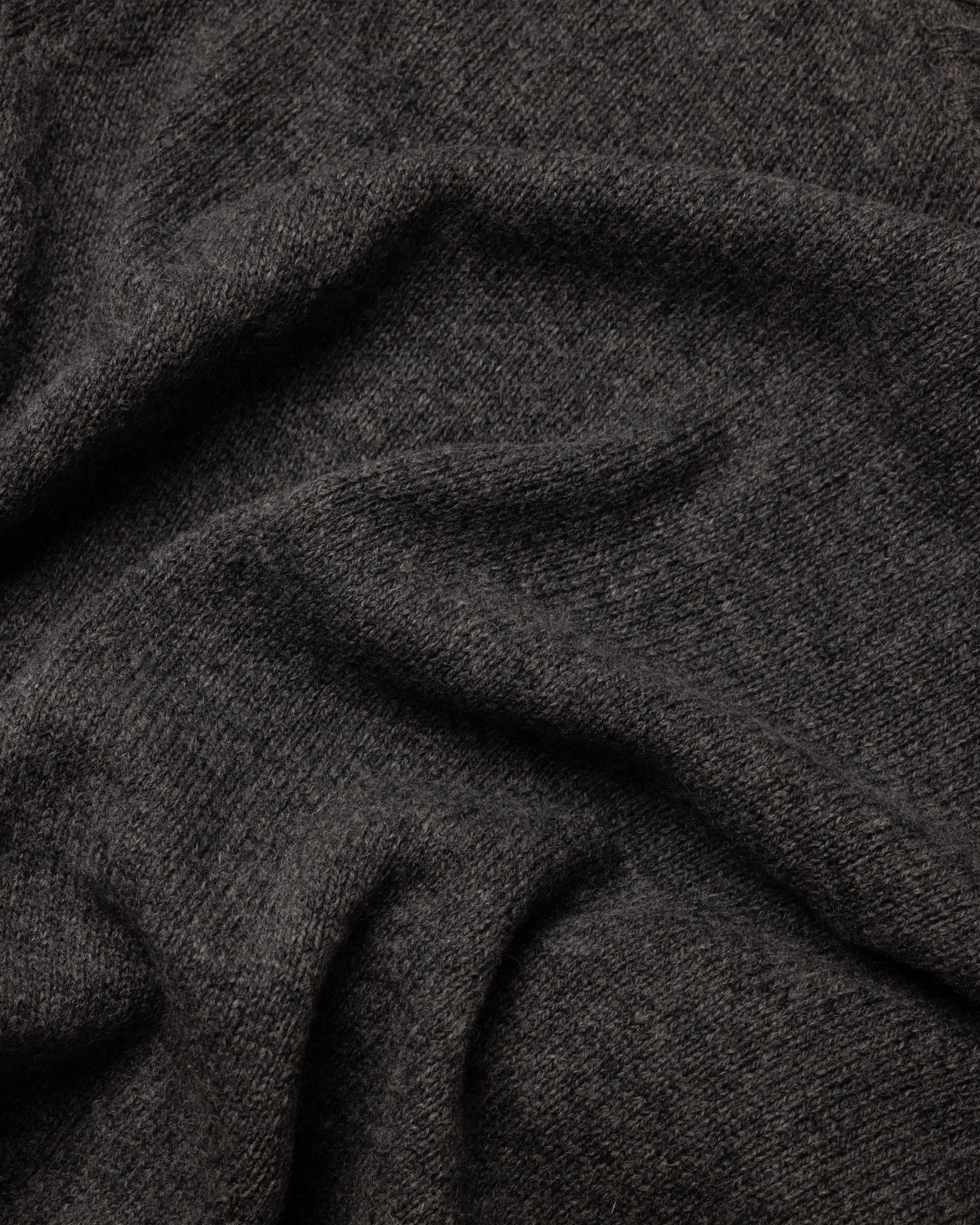 Woollen Knit Sweater - Charcoal