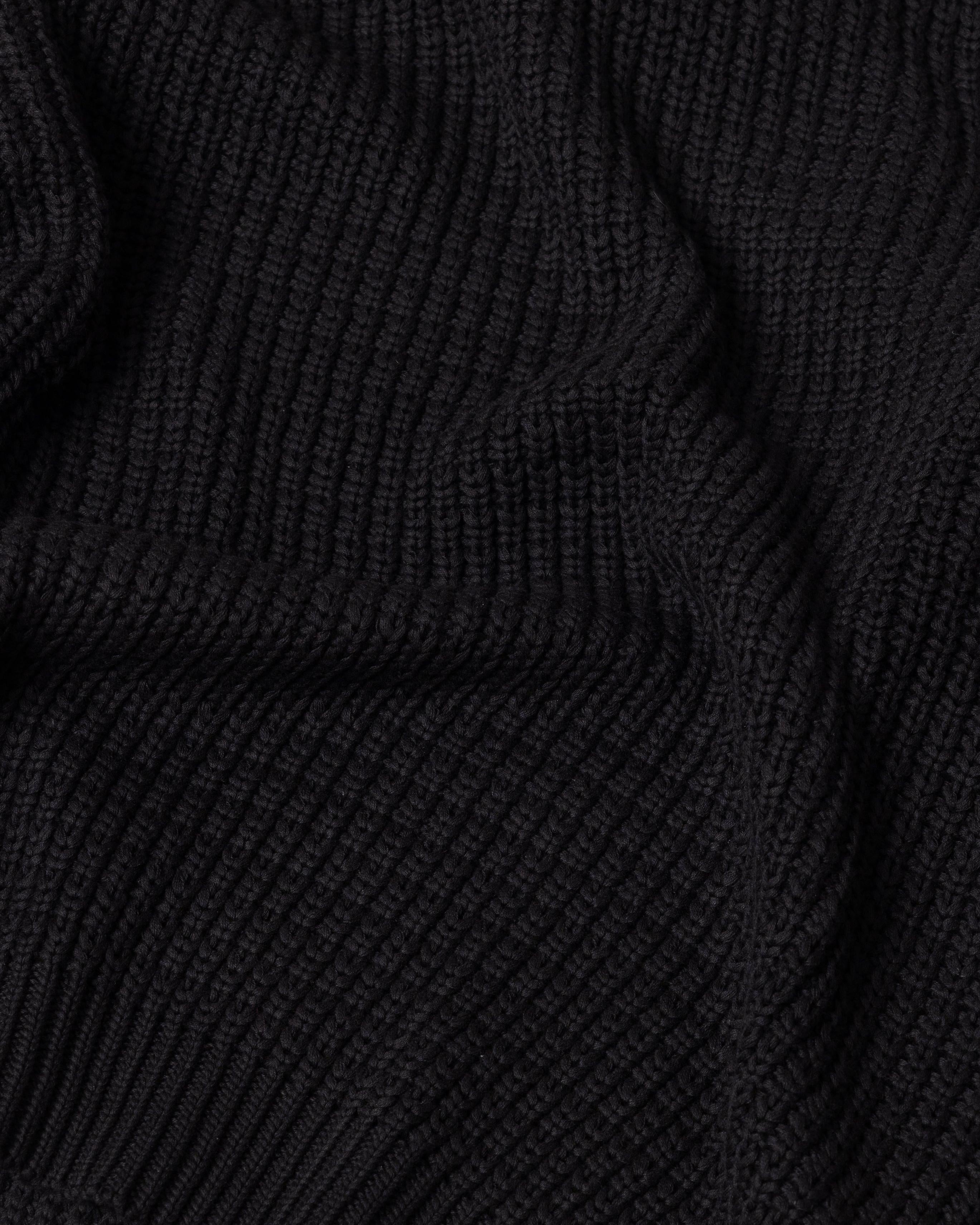Fisherman Knit Sweater - Black