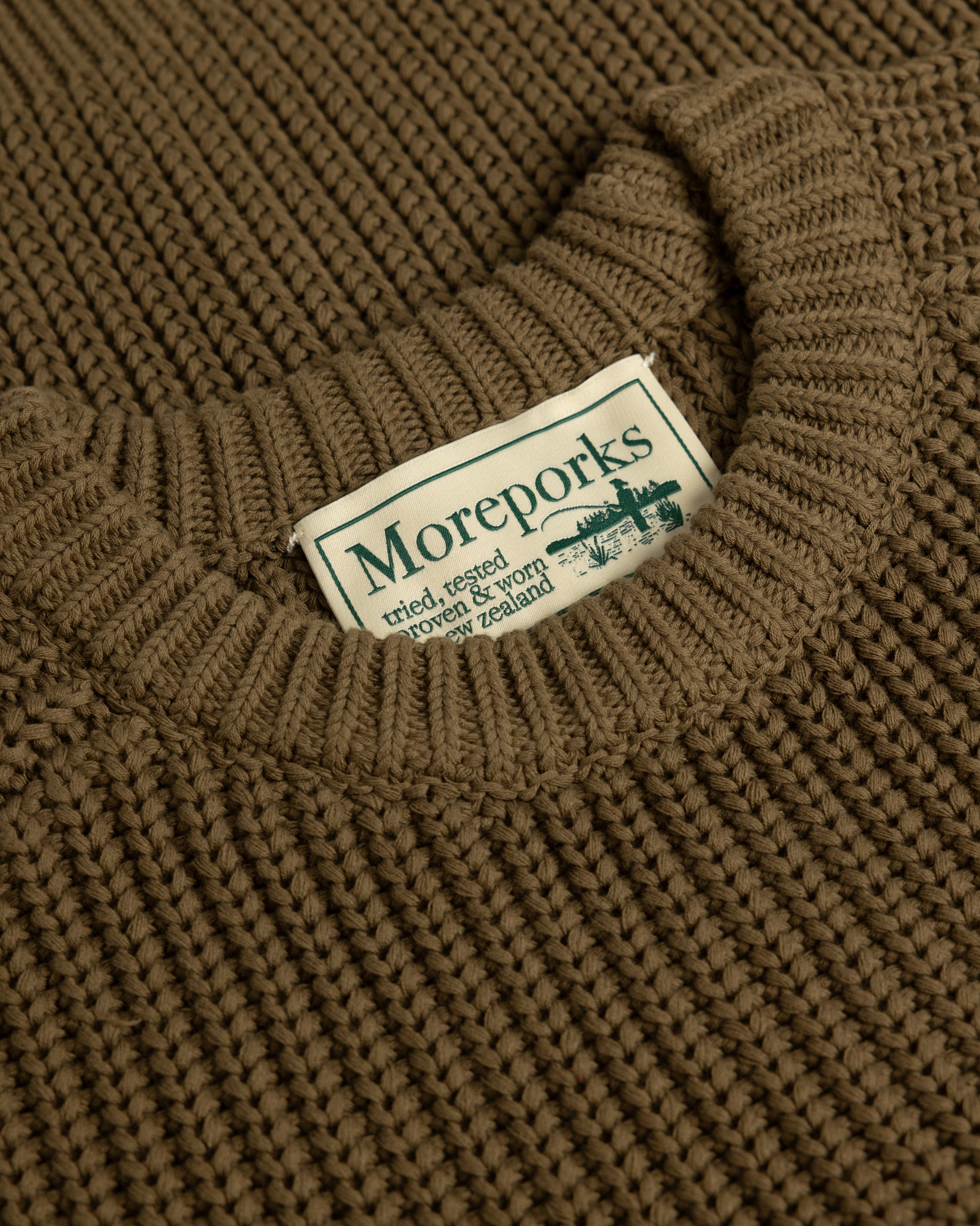 Fisherman Knit Sweater - Olive