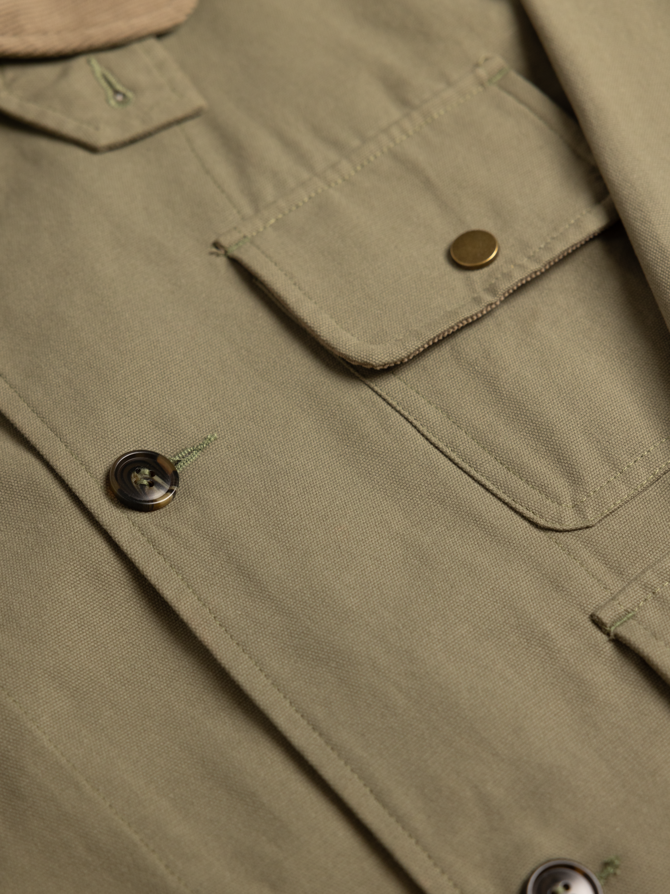 Cropped Hunting Coat - Moss