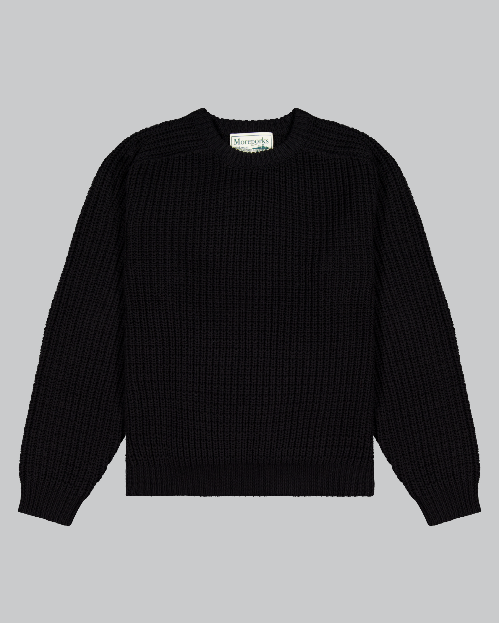 Fisherman Knit Sweater - Black