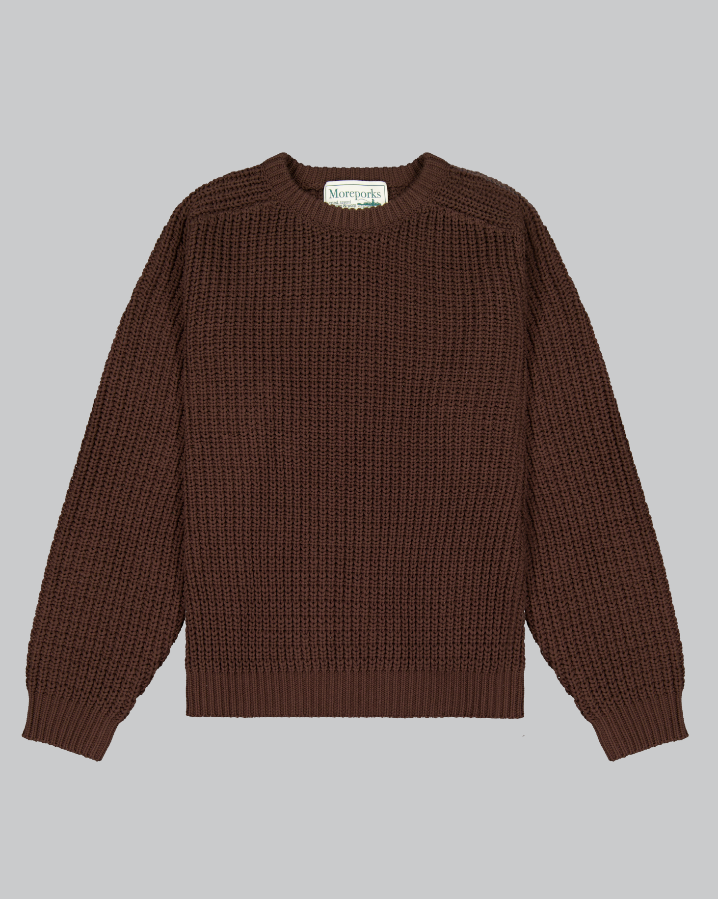 Fisherman Knit Sweater - Brown