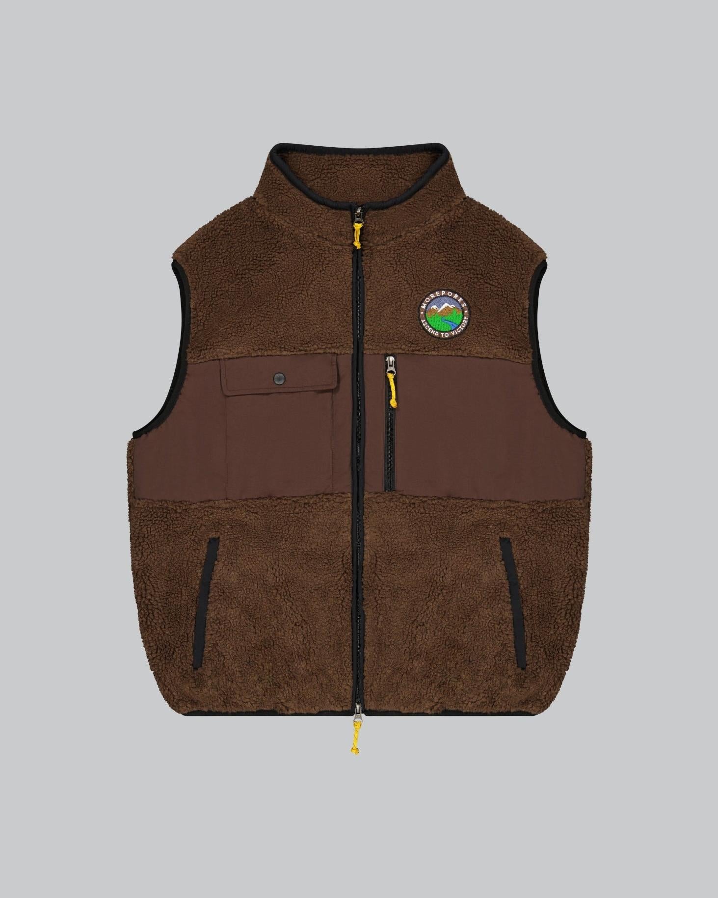 Range Fleece Vest - Dark Rimu