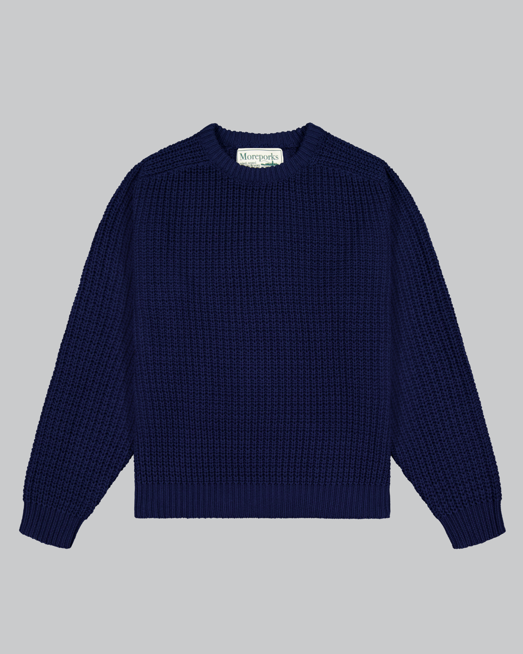 Fisherman Knit Sweater - Navy