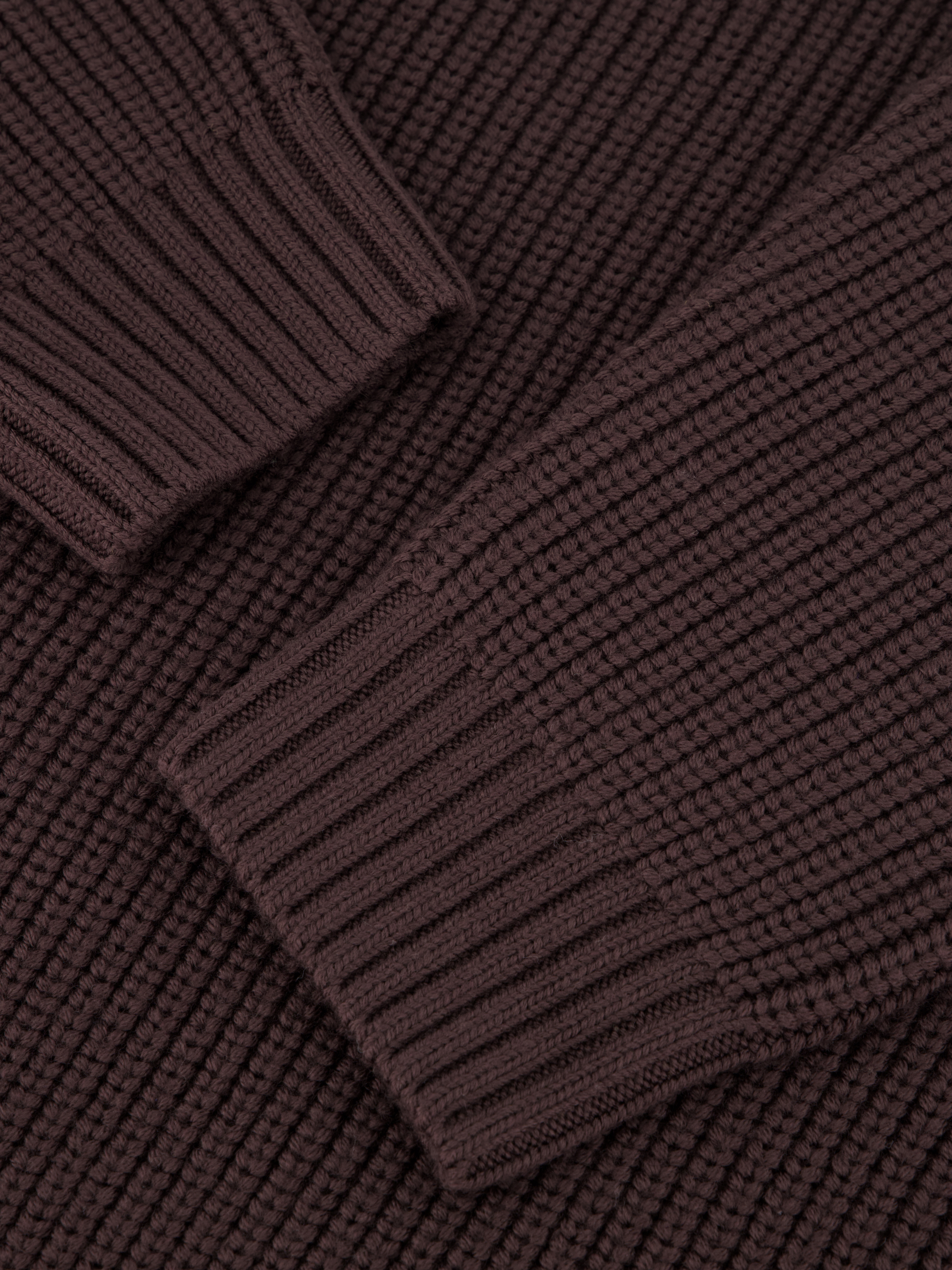 High Neck Sweater - Brown