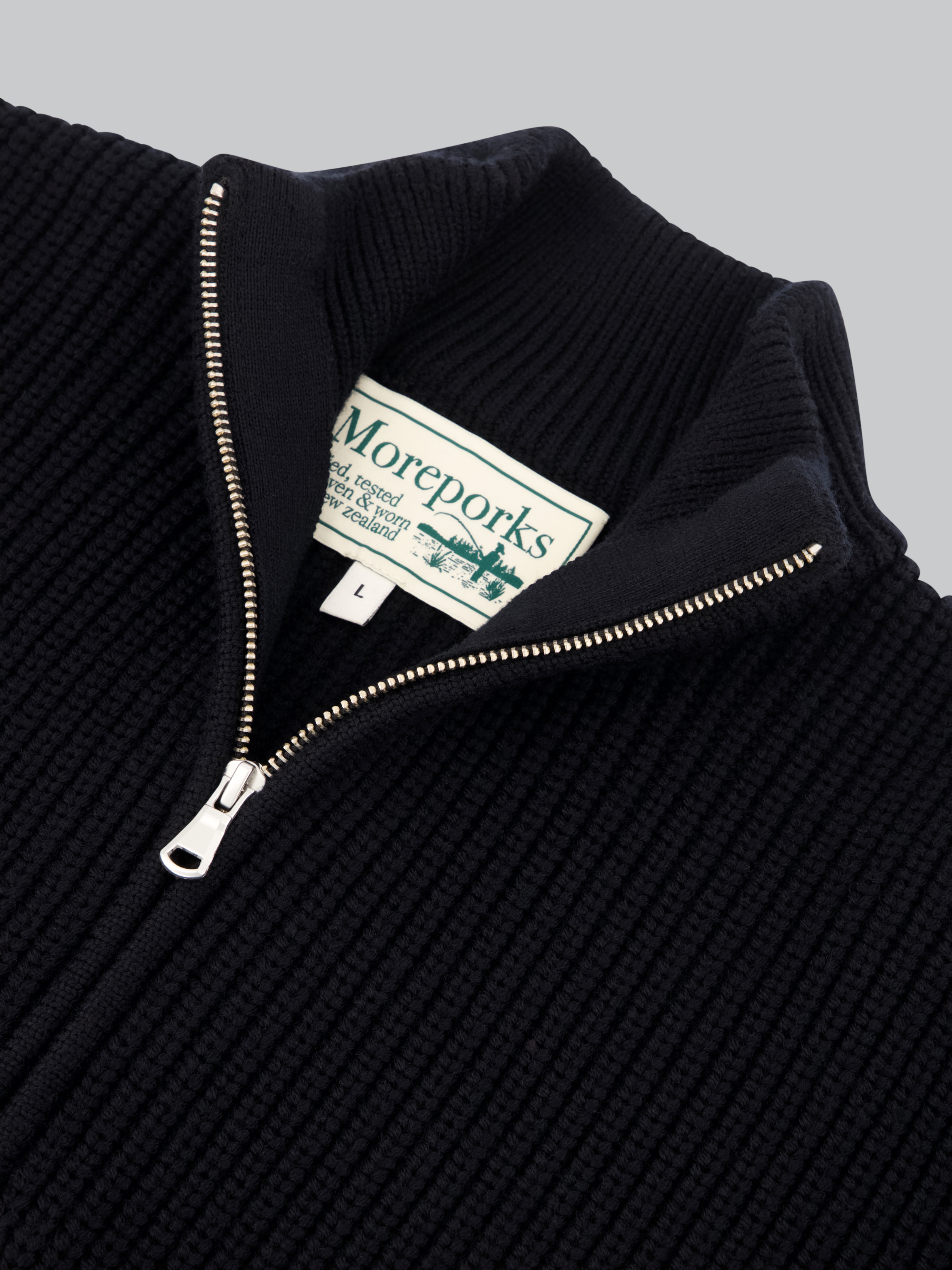 1/4 Zip Sweater - Black