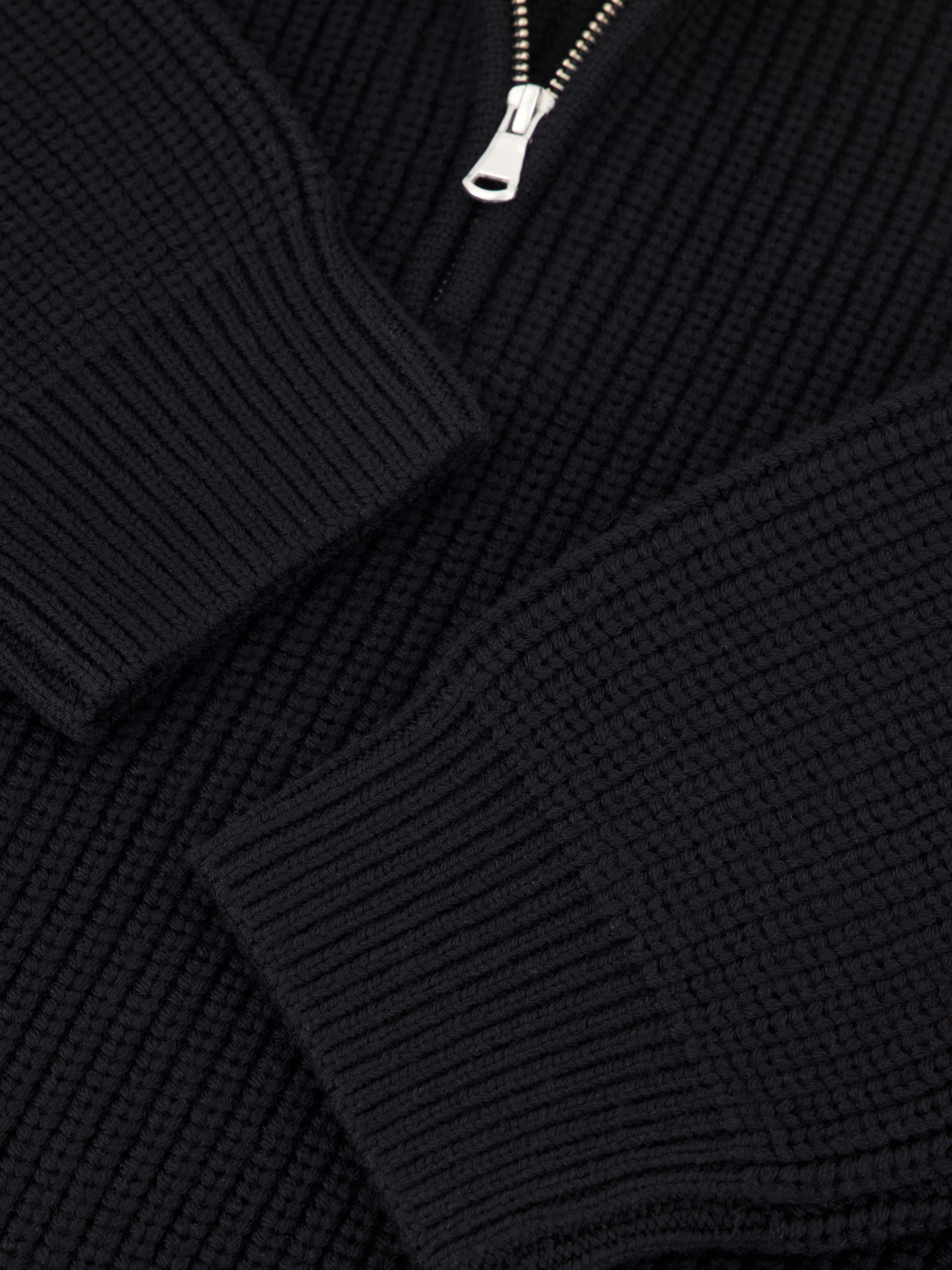 1/4 Zip Sweater - Black