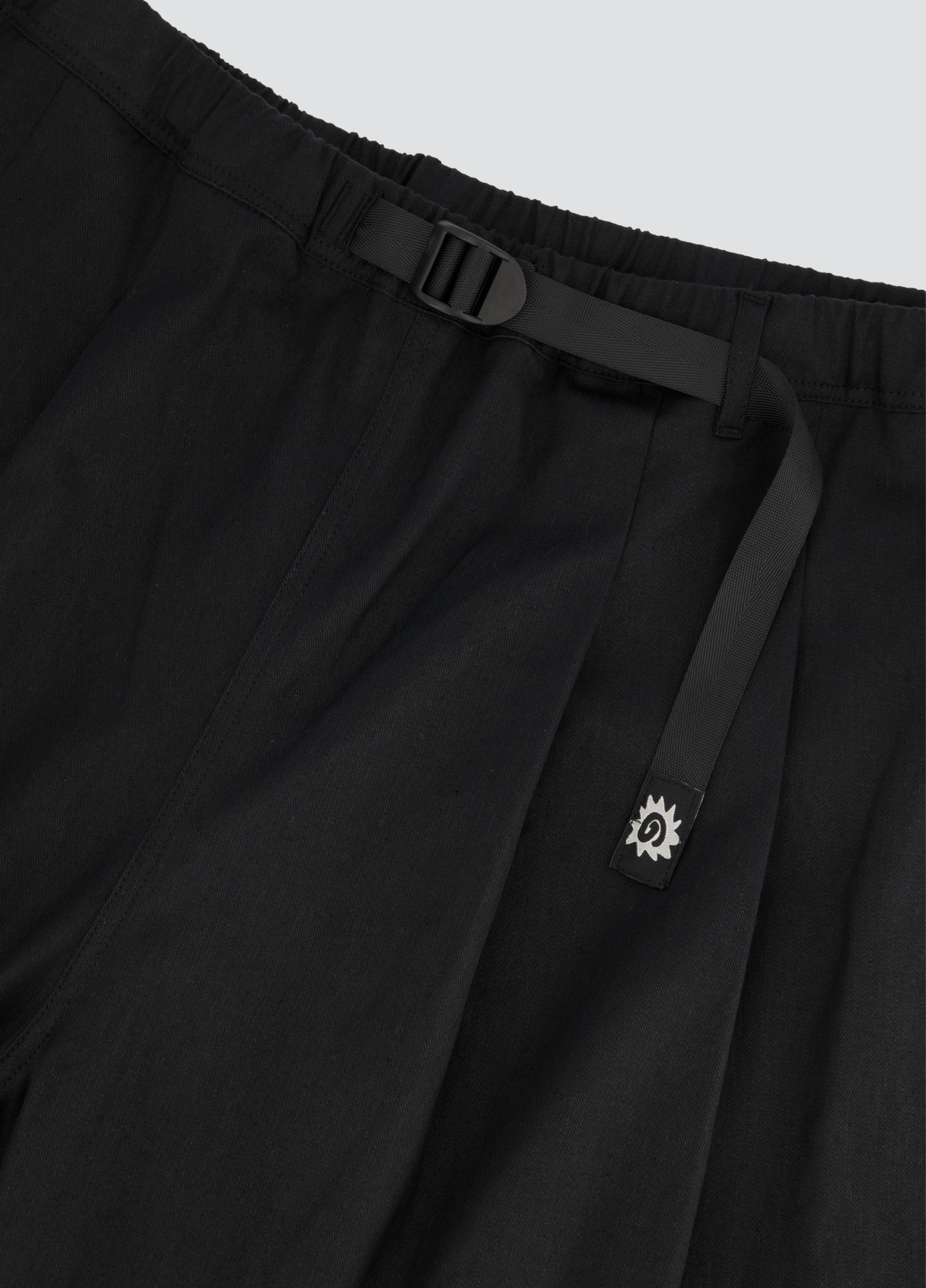 Pleated Hiking Pants - Black Twill