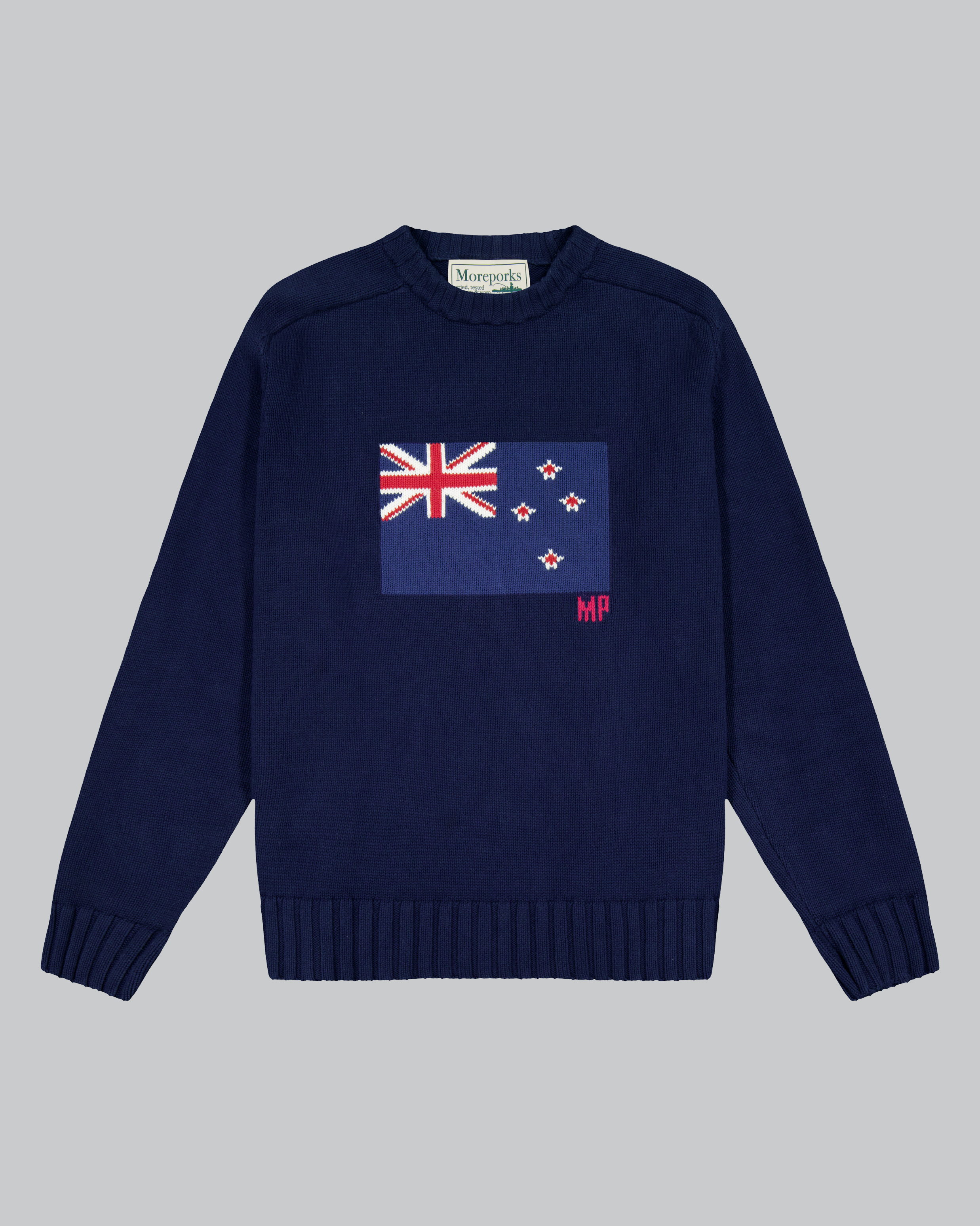 Flag Knit Sweater - Navy