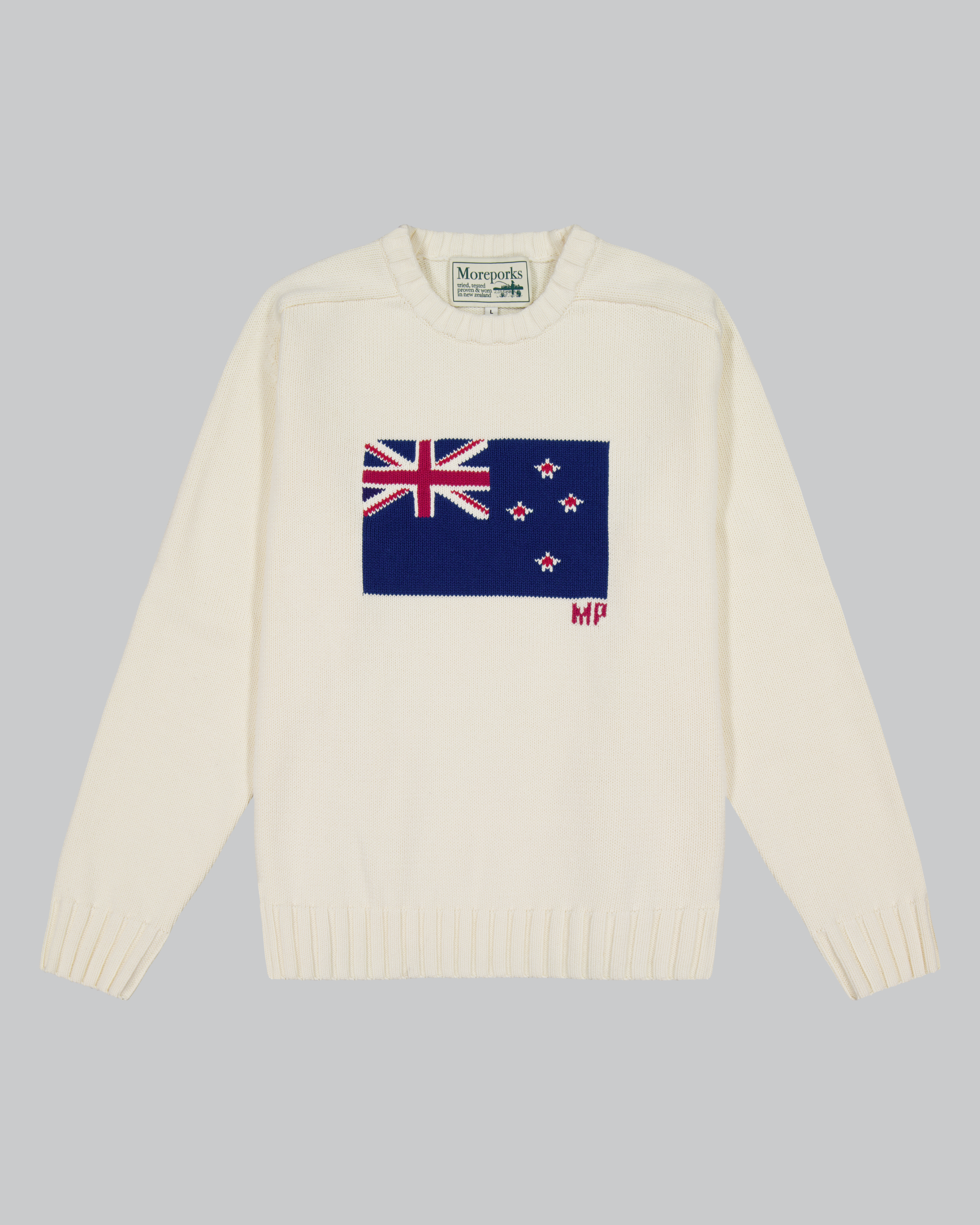 Flag Knit Sweater - Cream