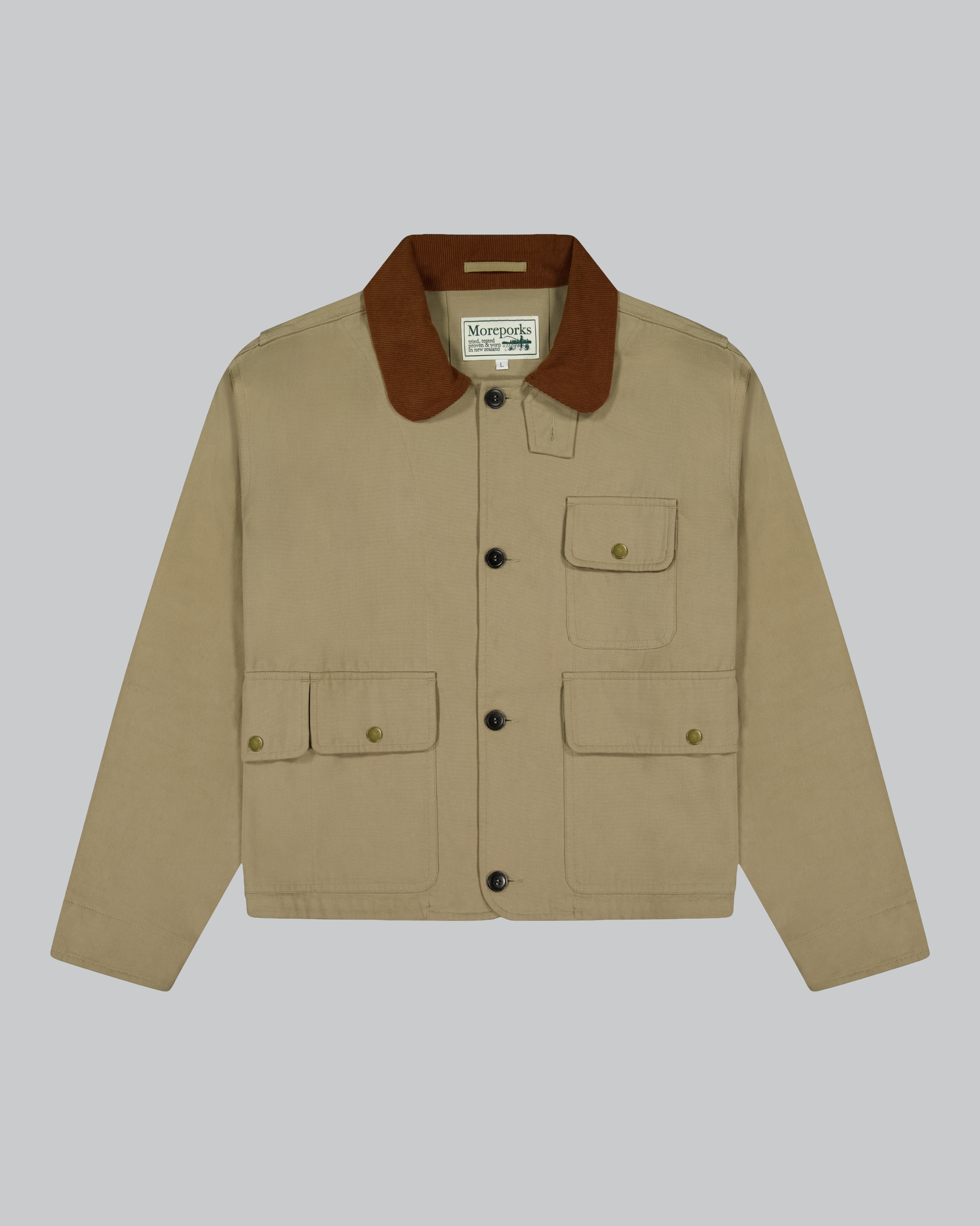 Cropped Hunting Coat - Khaki