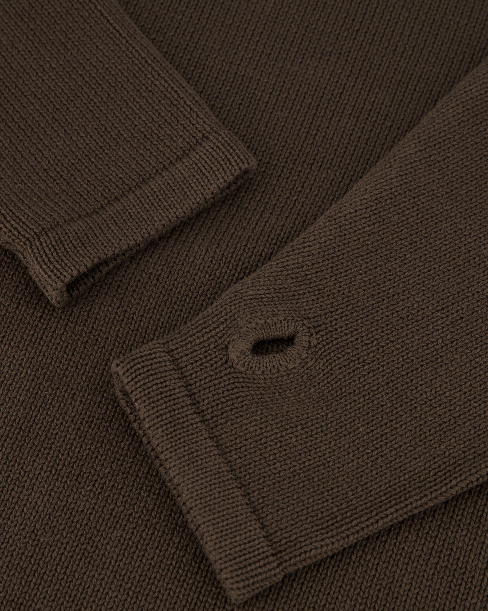 Hemp Mock Neck Knit - Brown