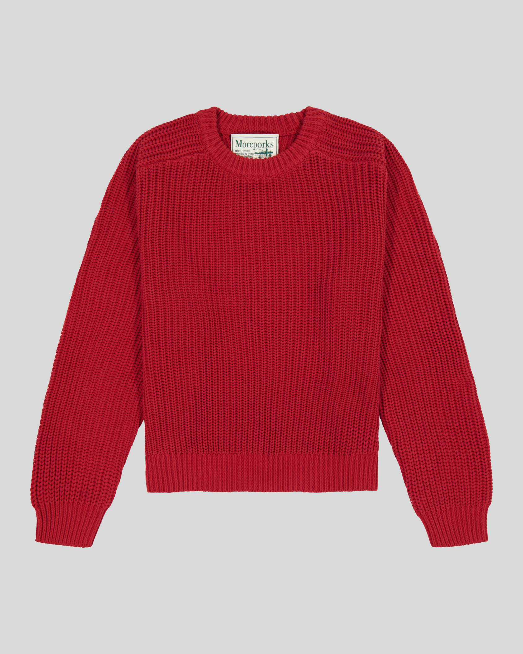 Fisherman Knit Sweater - Cherry