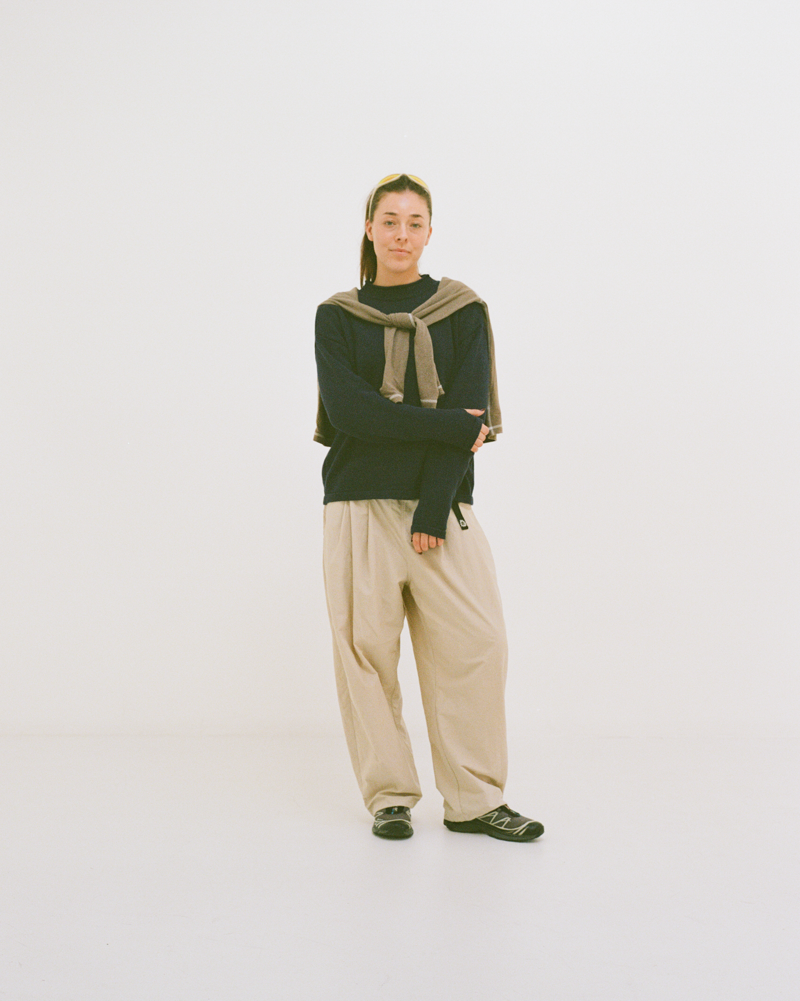 Hemp Mock Neck Knit - Navy
