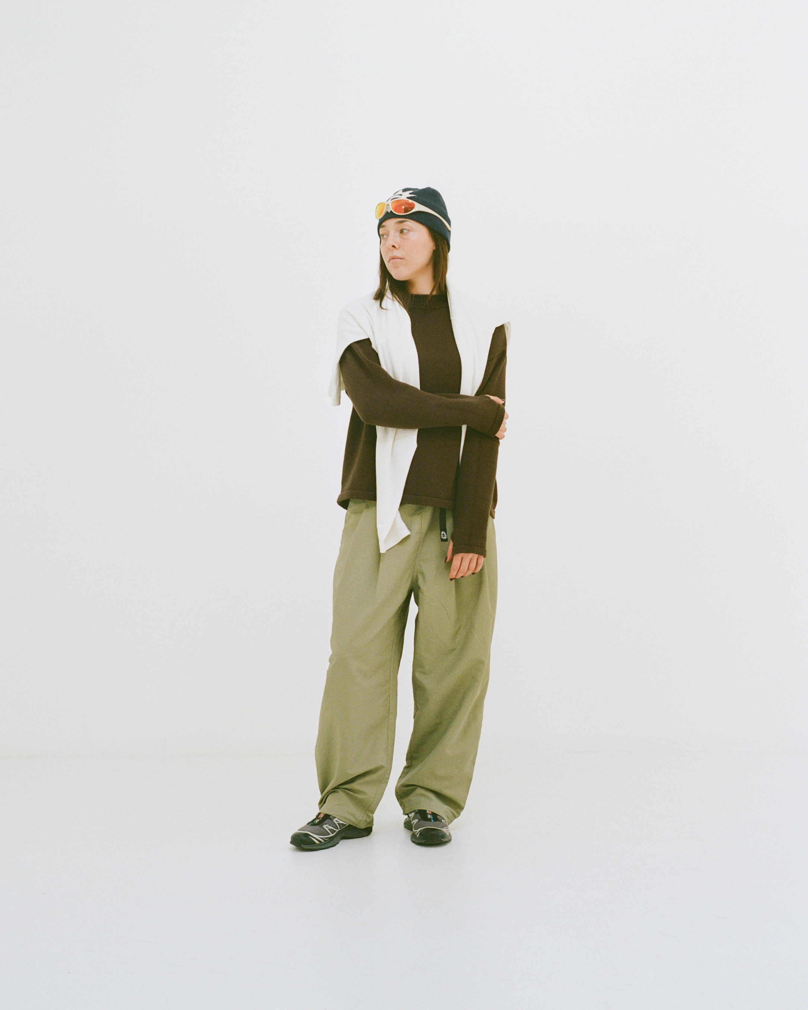 Hemp Mock Neck Knit - Brown