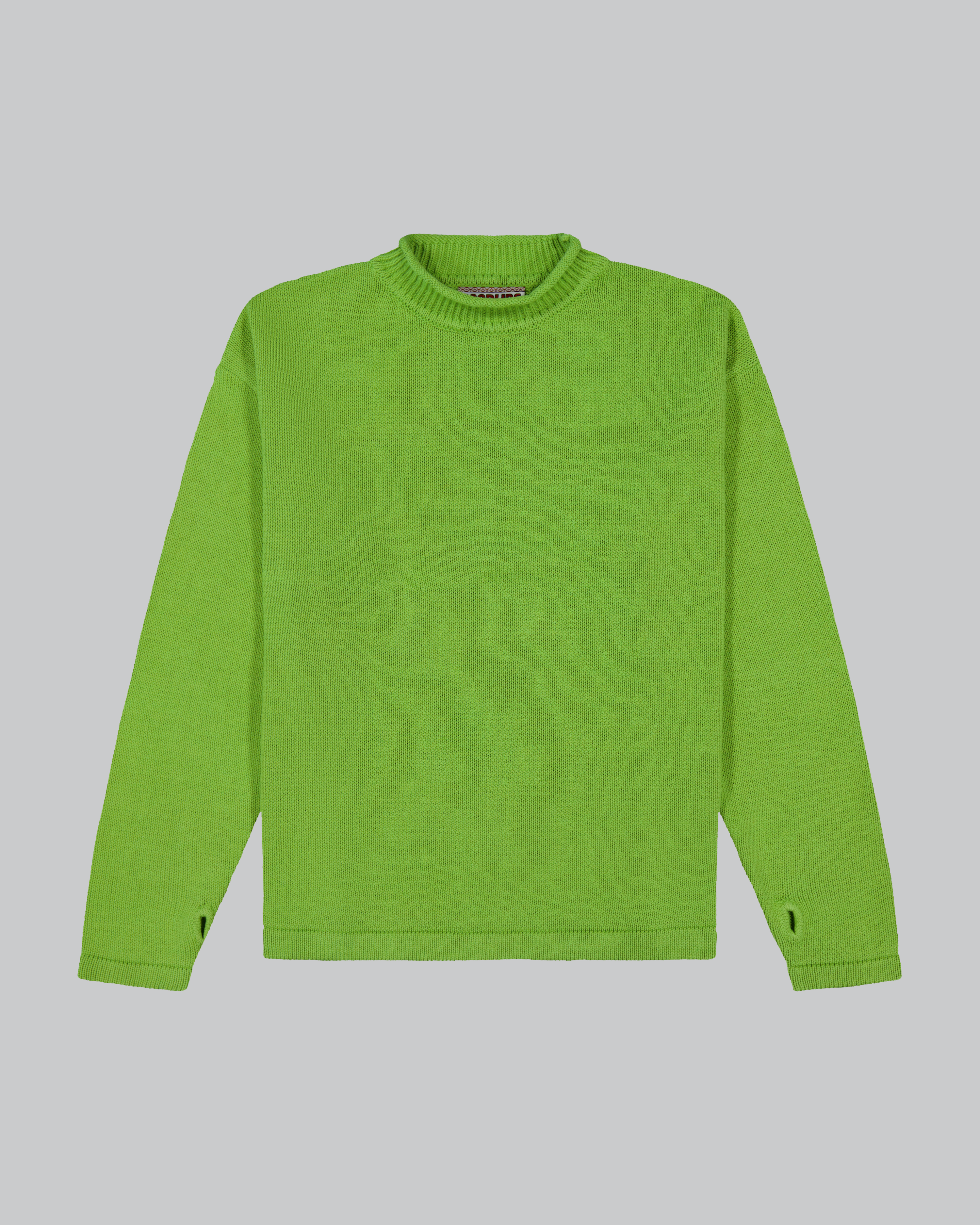 Hemp Mock Neck Knit - Kiwi