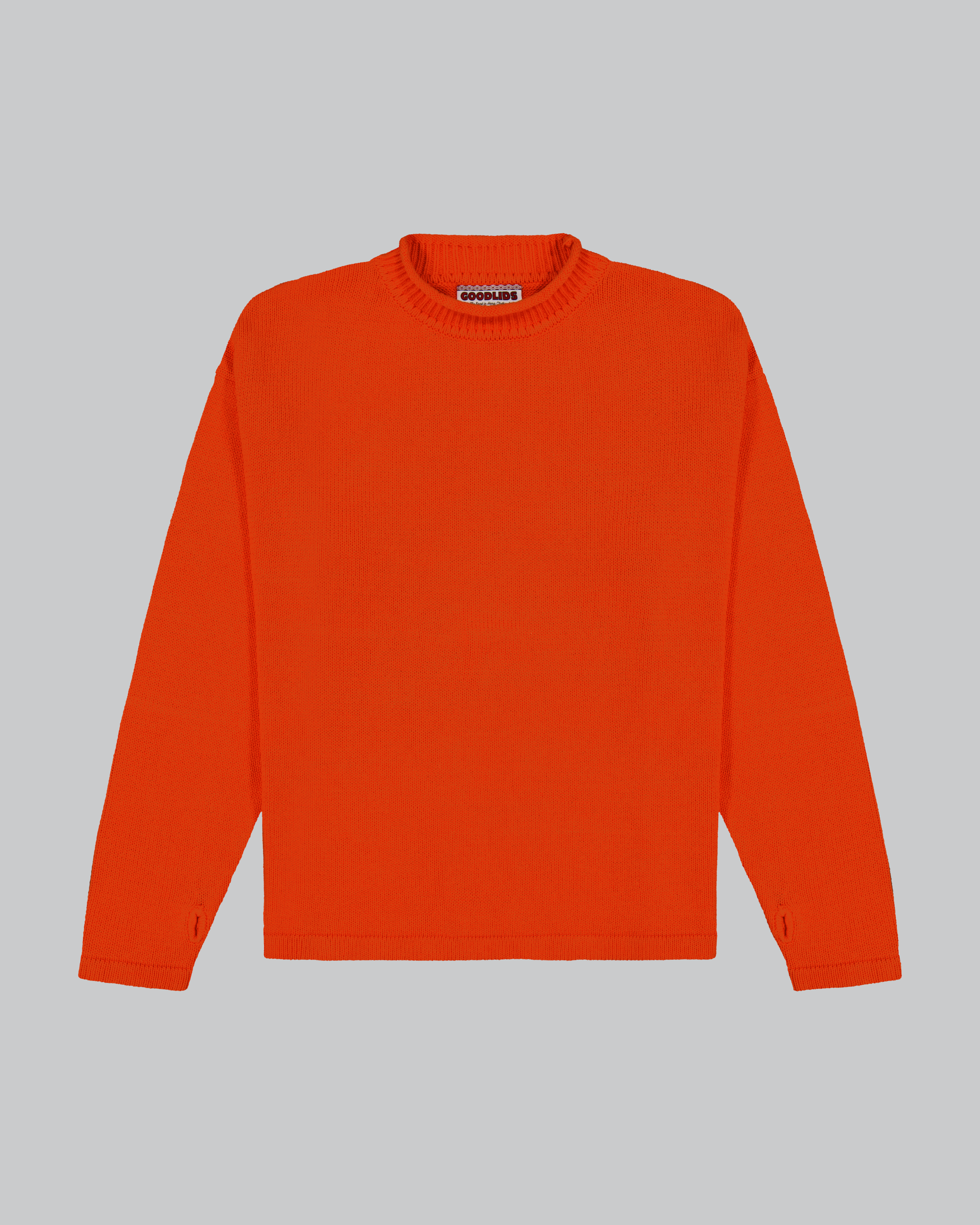 Hemp Mock Neck Knit - Red