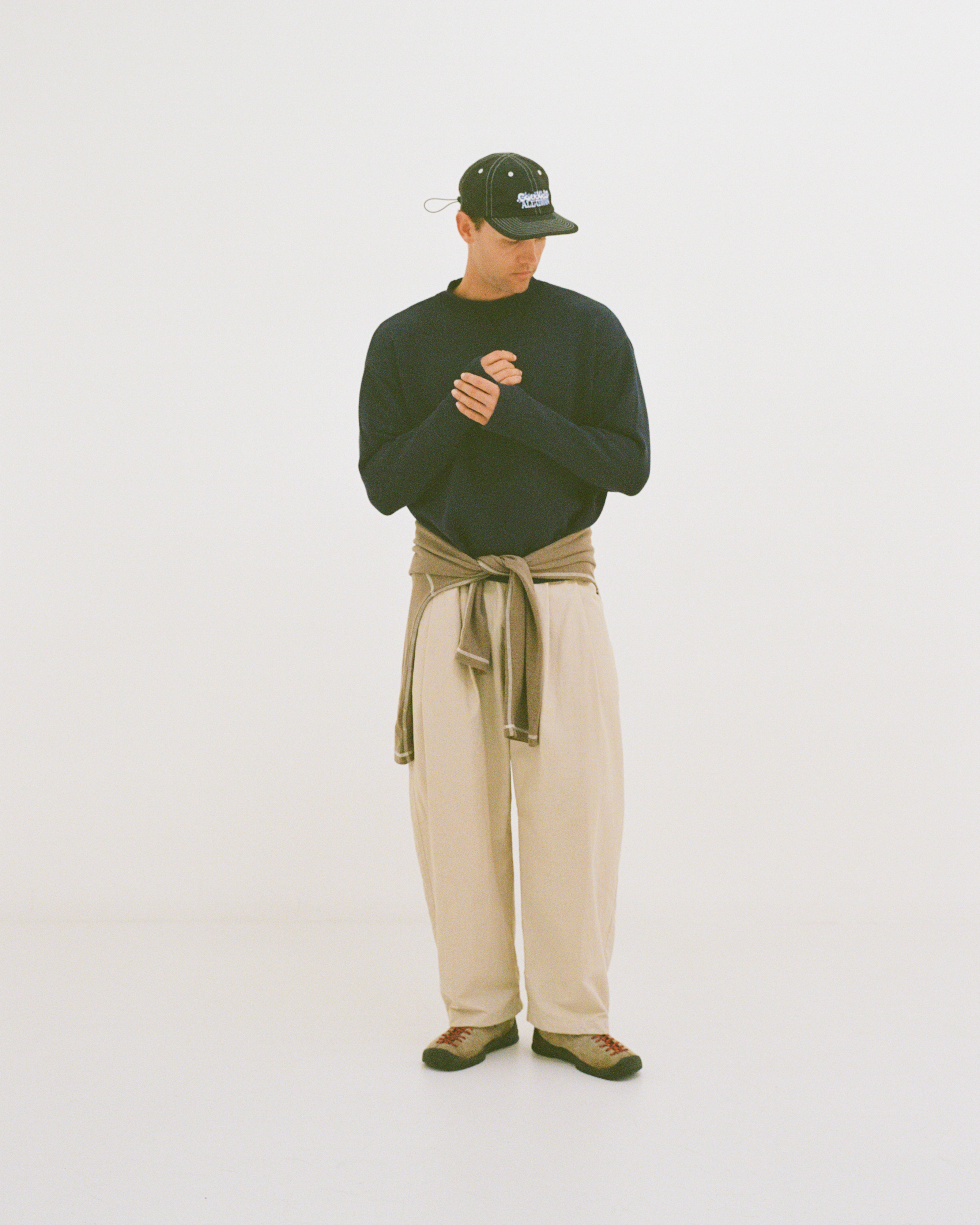 Hemp Mock Neck Knit - Navy