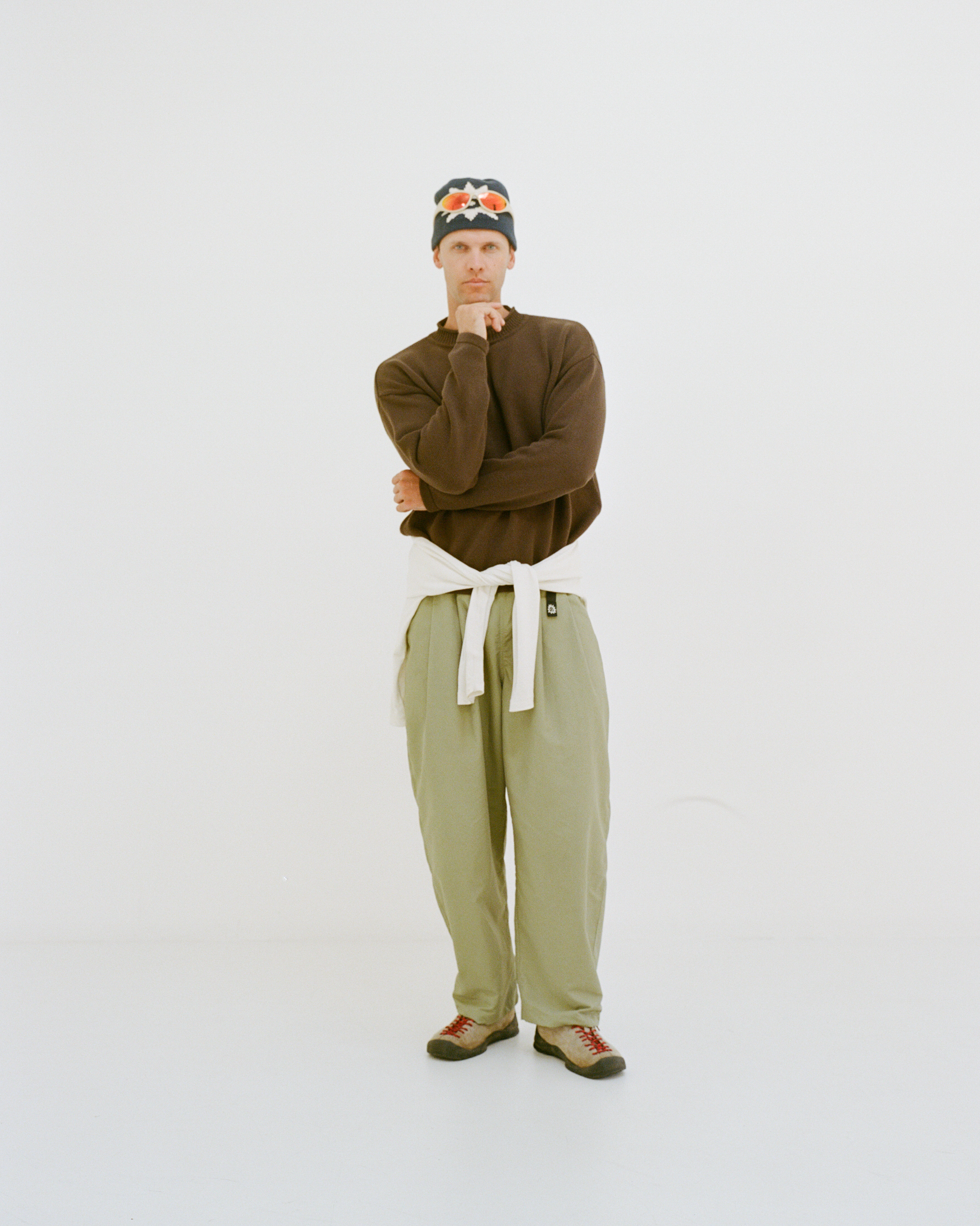 Hemp Mock Neck Knit - Brown