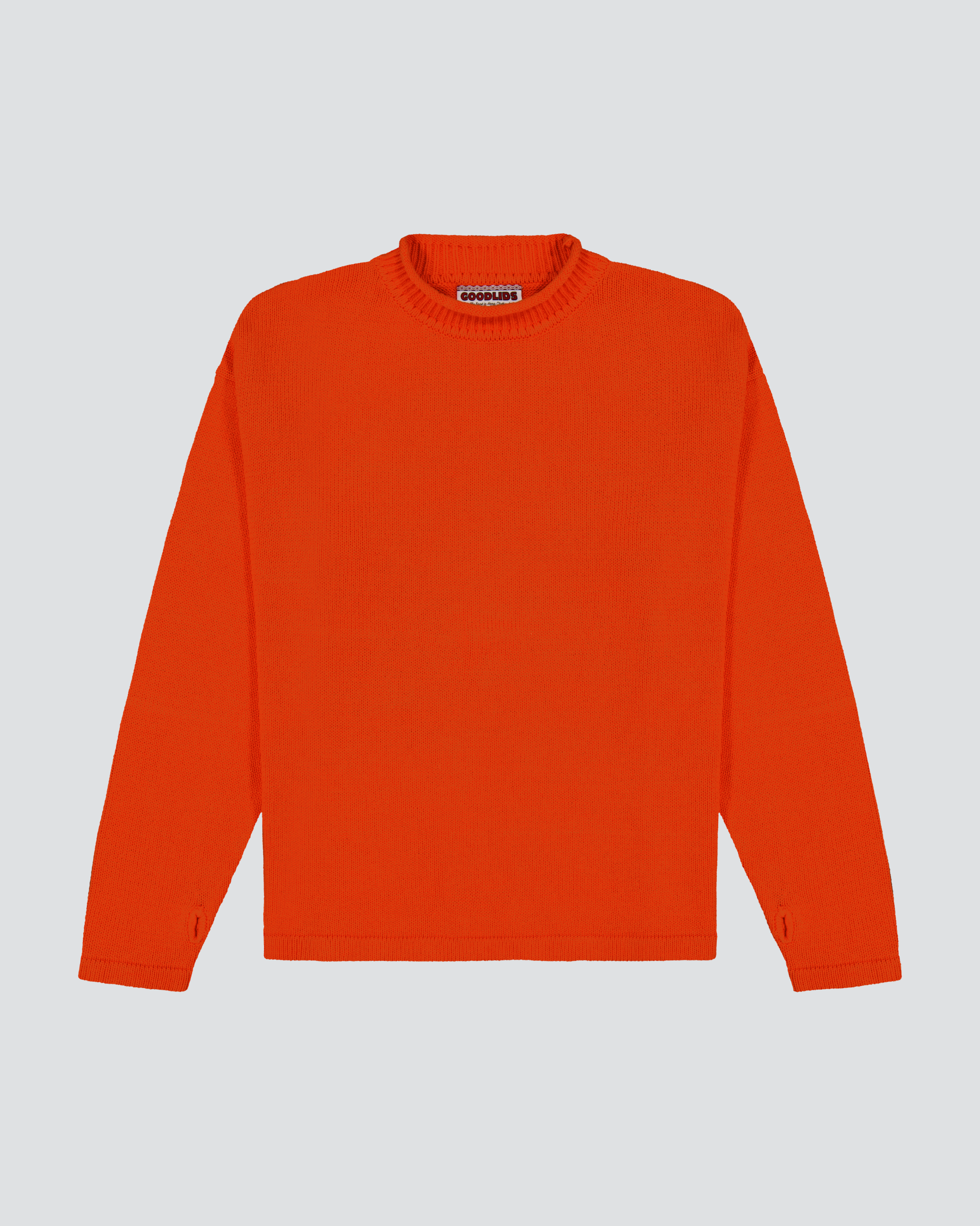 Hemp Mock Neck Knit - Red