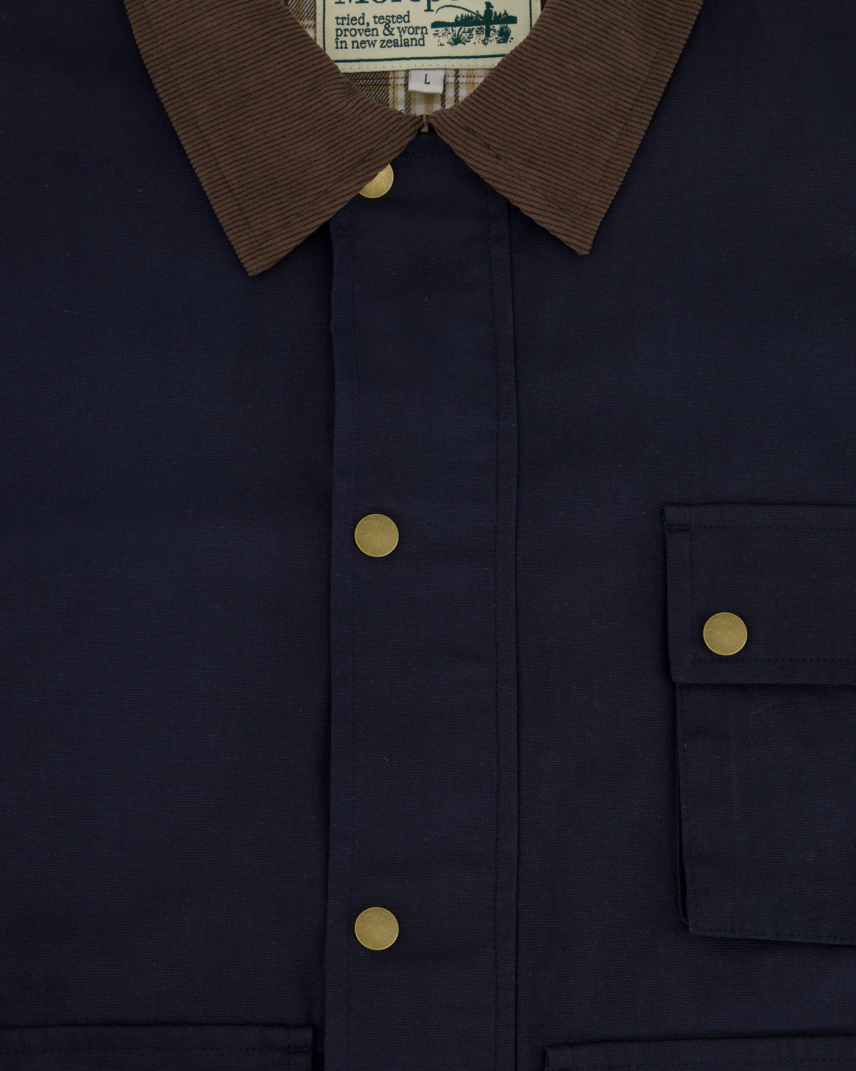 Cropped Highland Coat - Waxed Navy