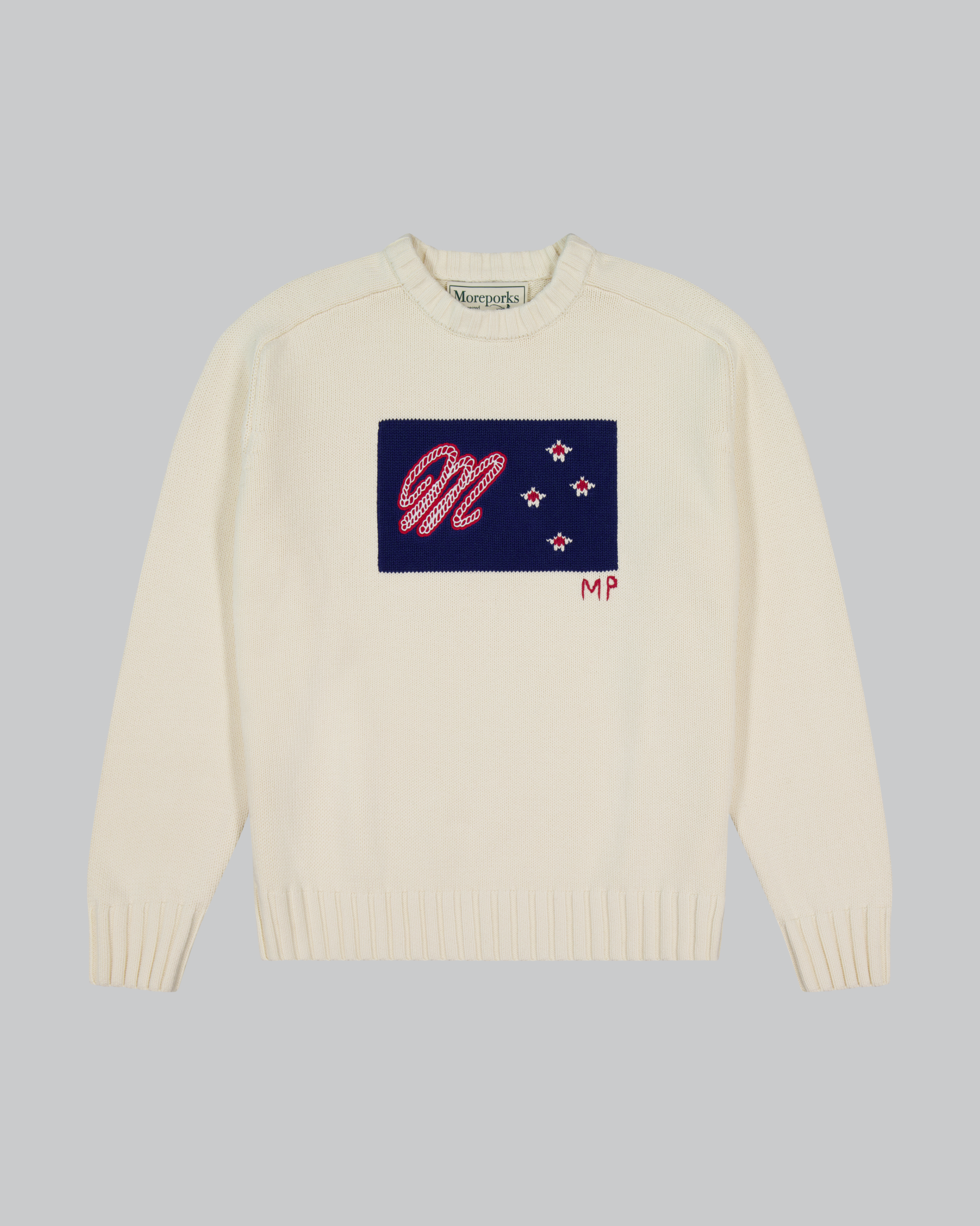 Flag Knit Sweater - Cream