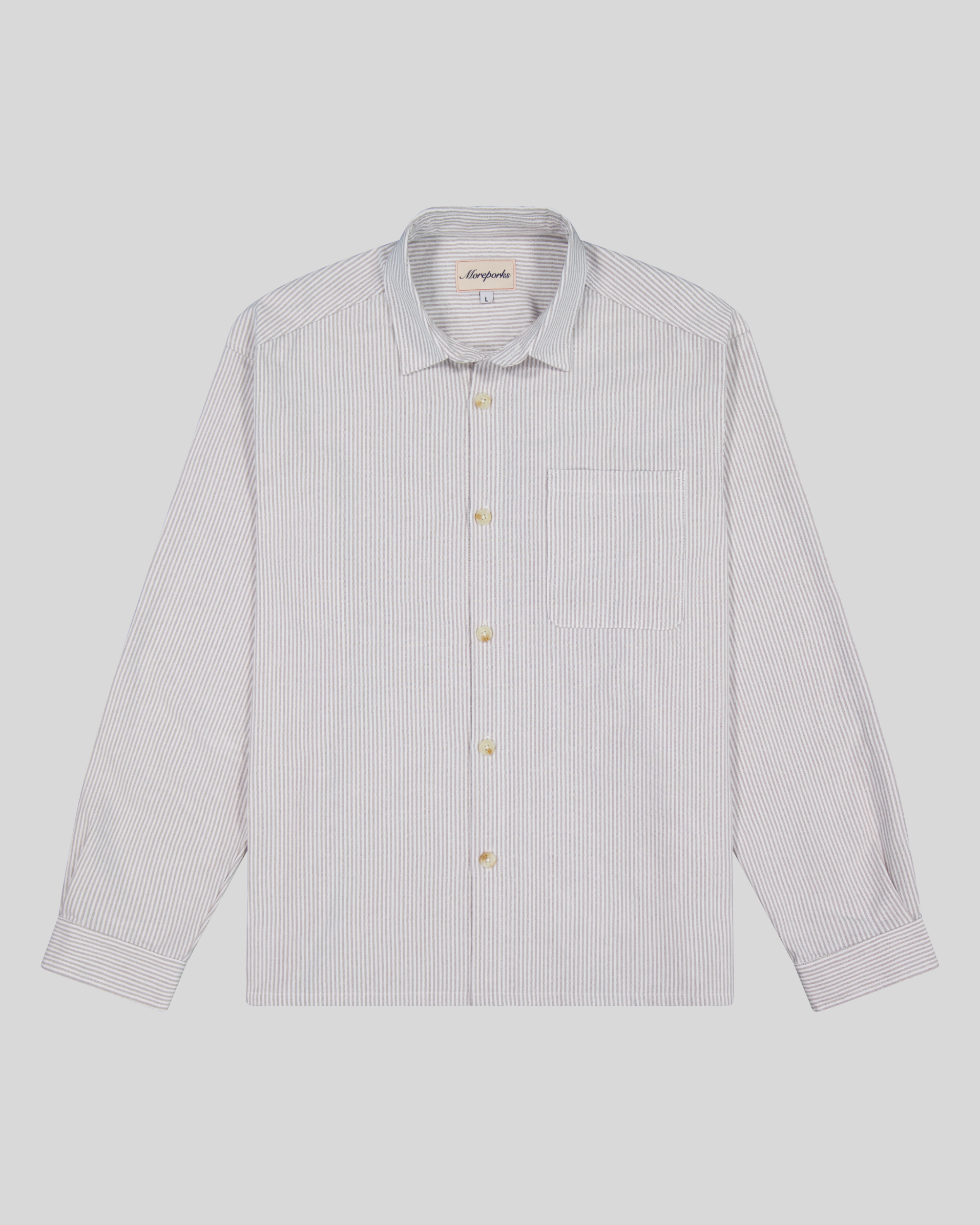 Relaxed Oxford - Brown Stripe