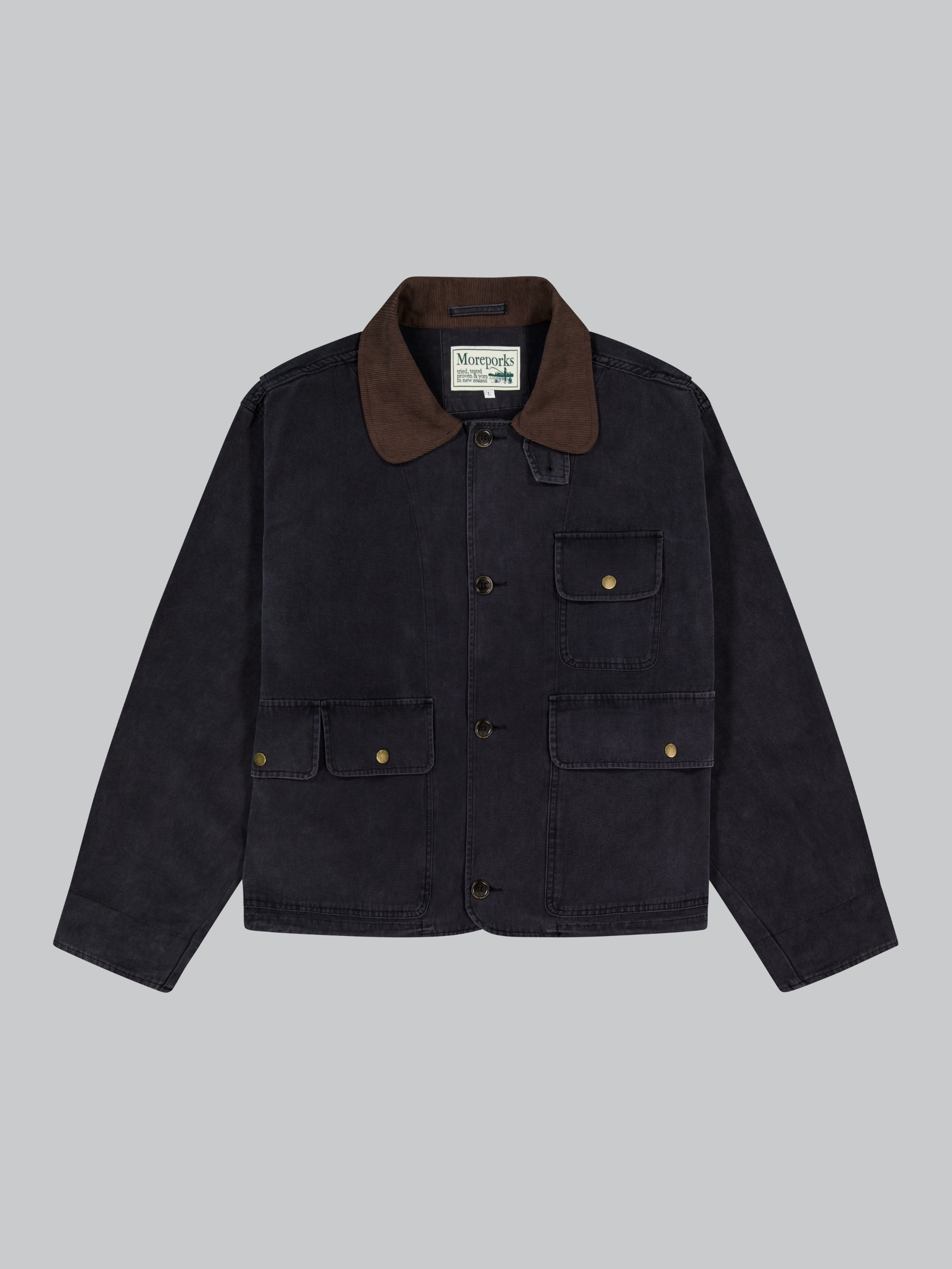 Cropped Hunting Coat - Black