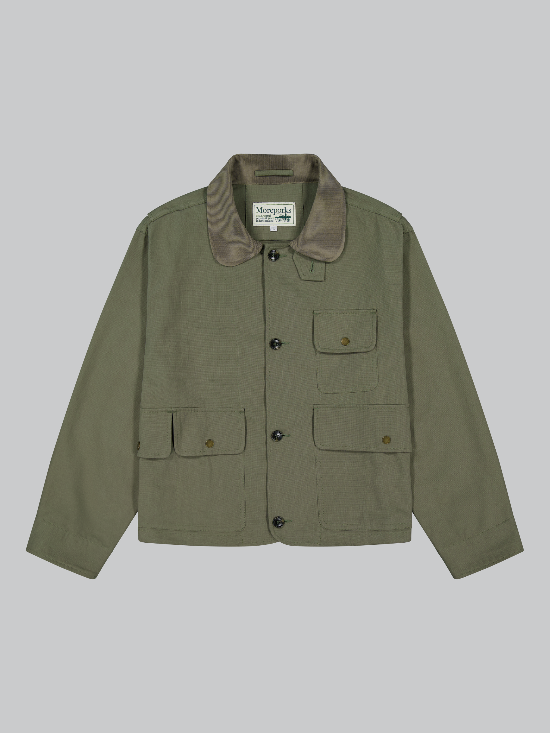 Cropped Hunting Coat - Moss