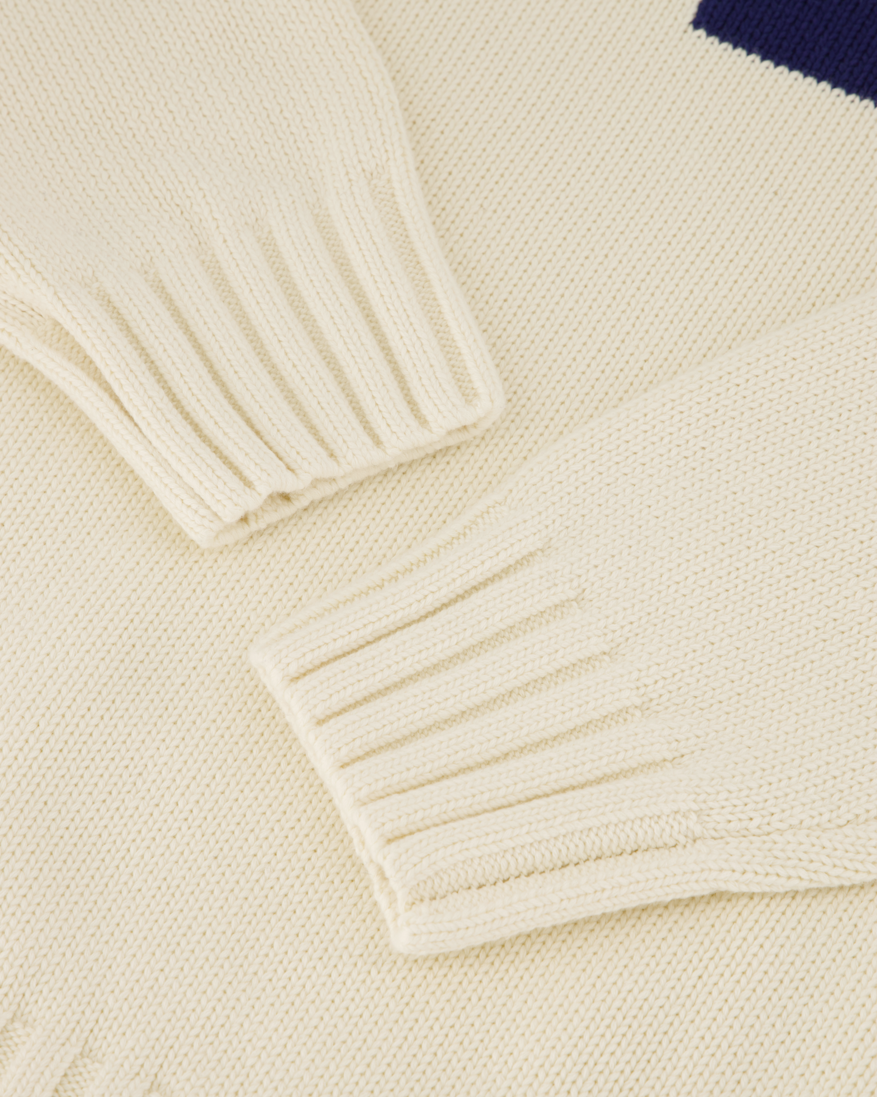 Flag Knit Sweater - Cream