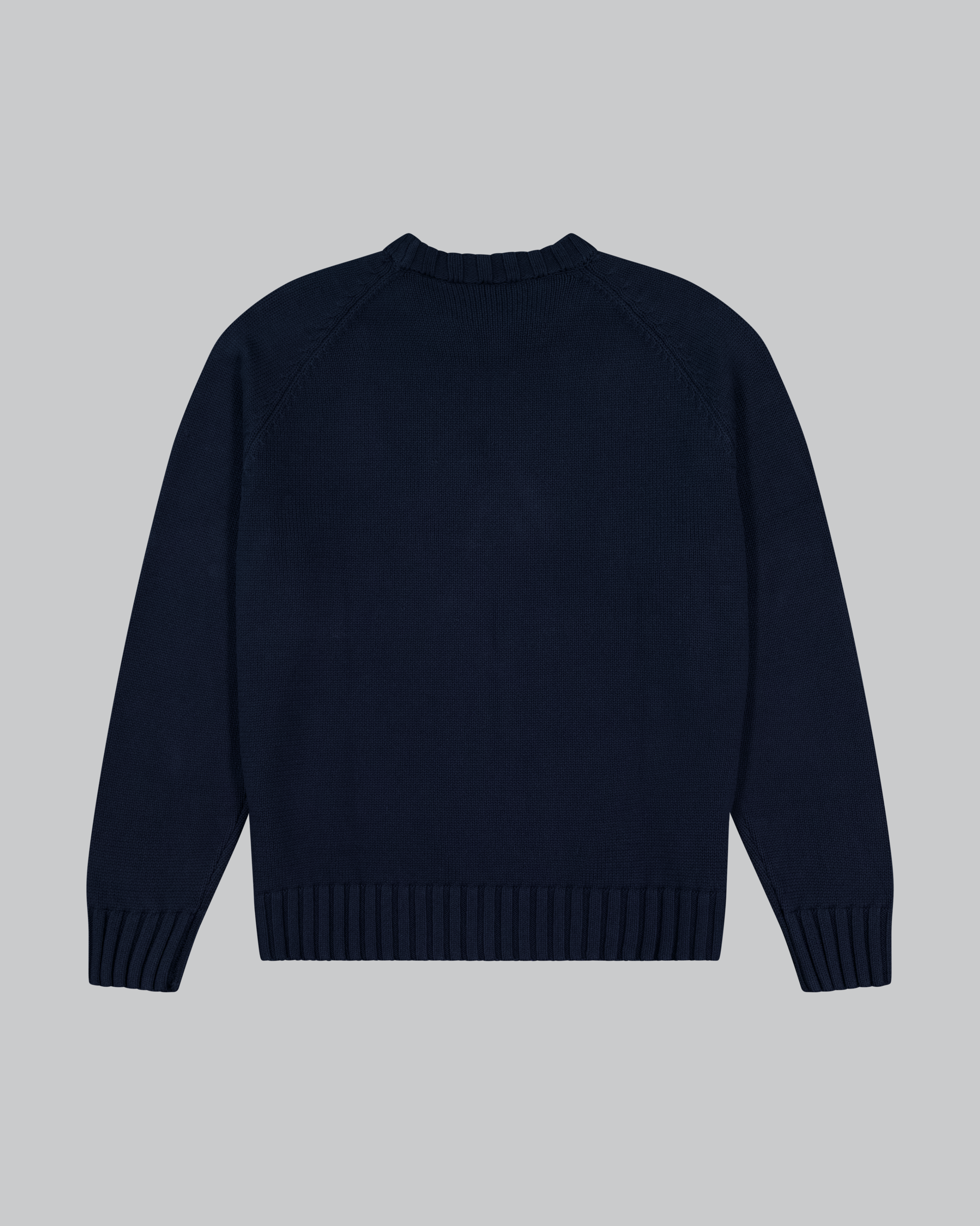 Flag Knit Sweater - Navy