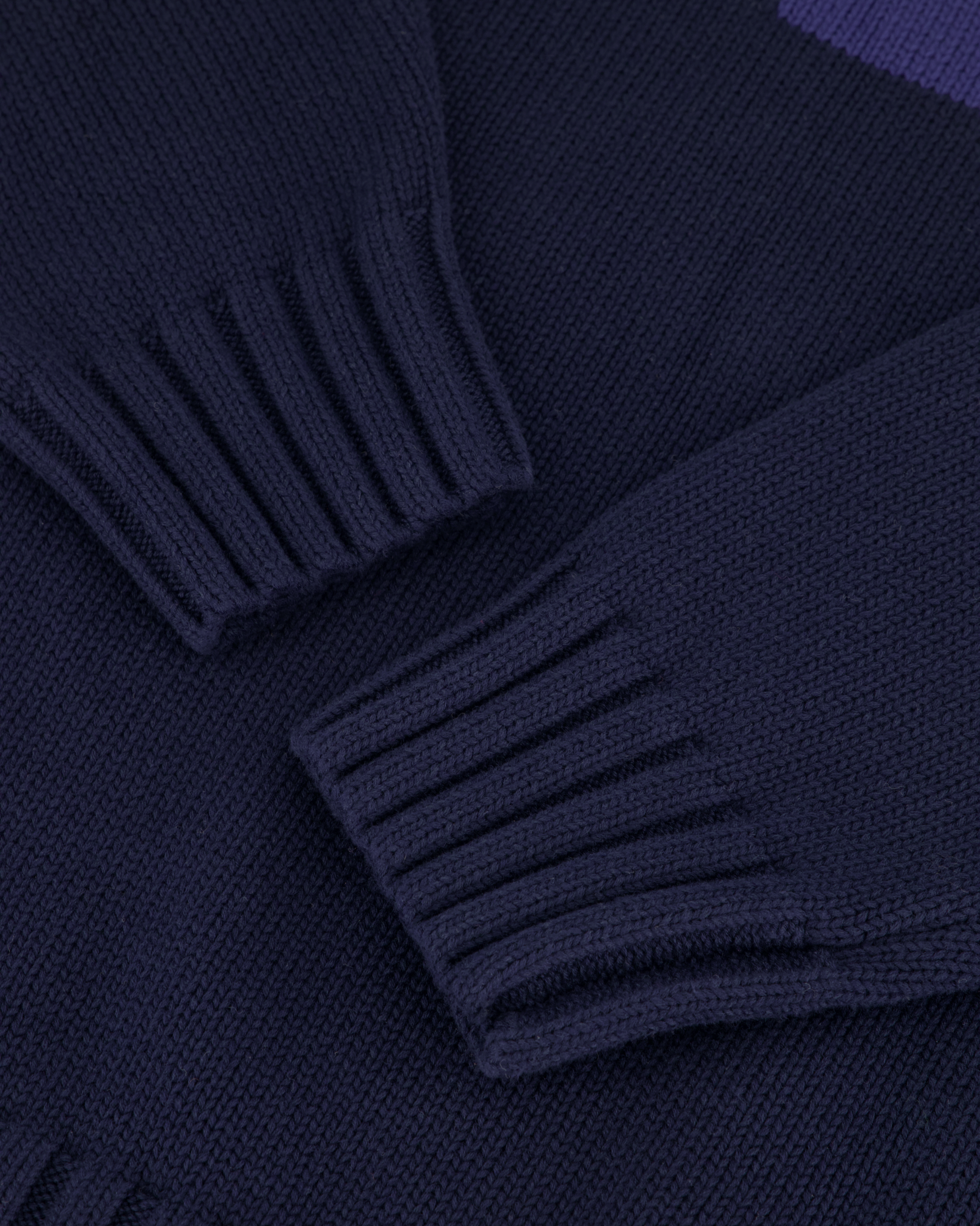 Flag Knit Sweater - Navy