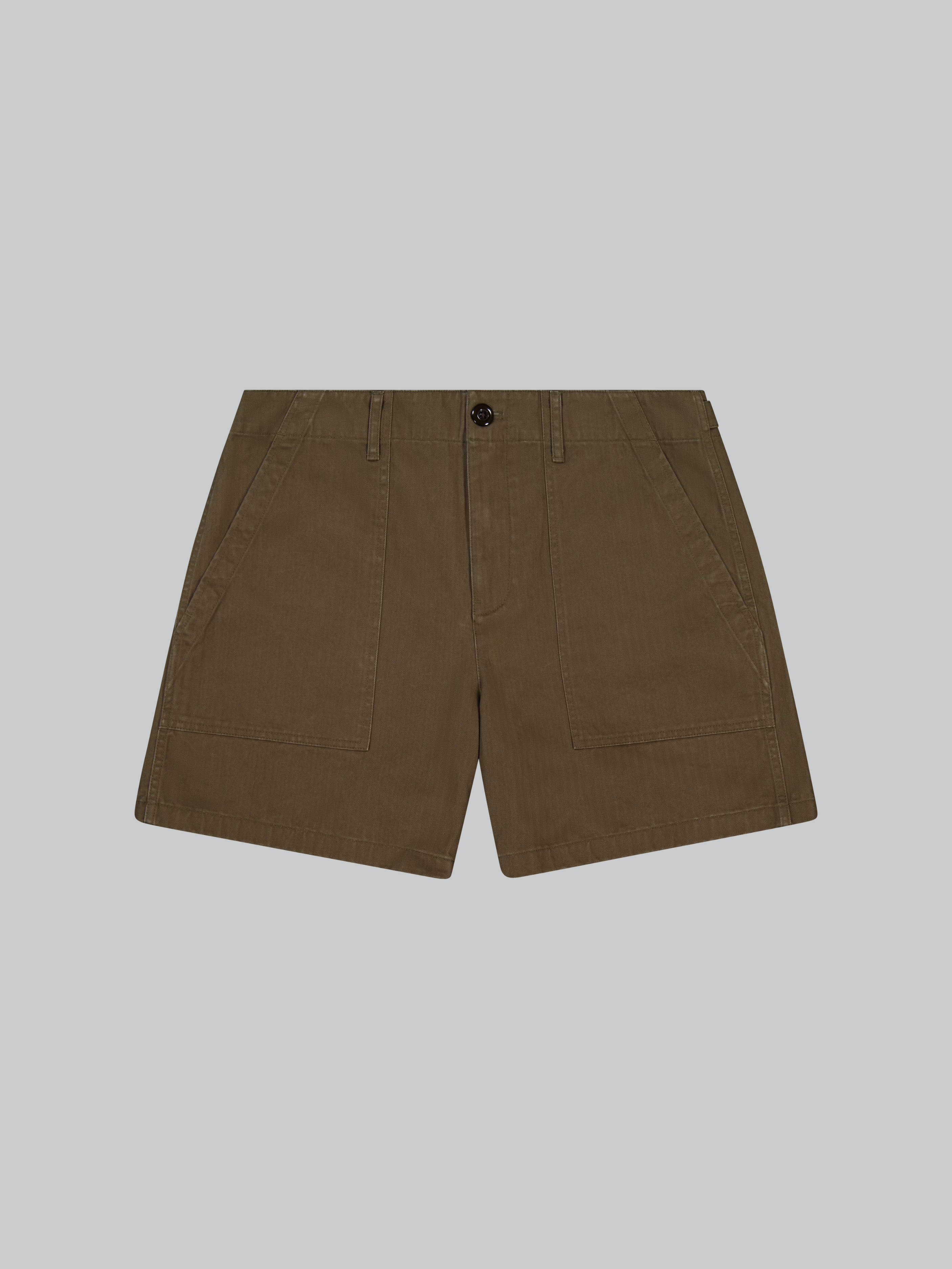 Fatigue Shorts - Brown Herringbone