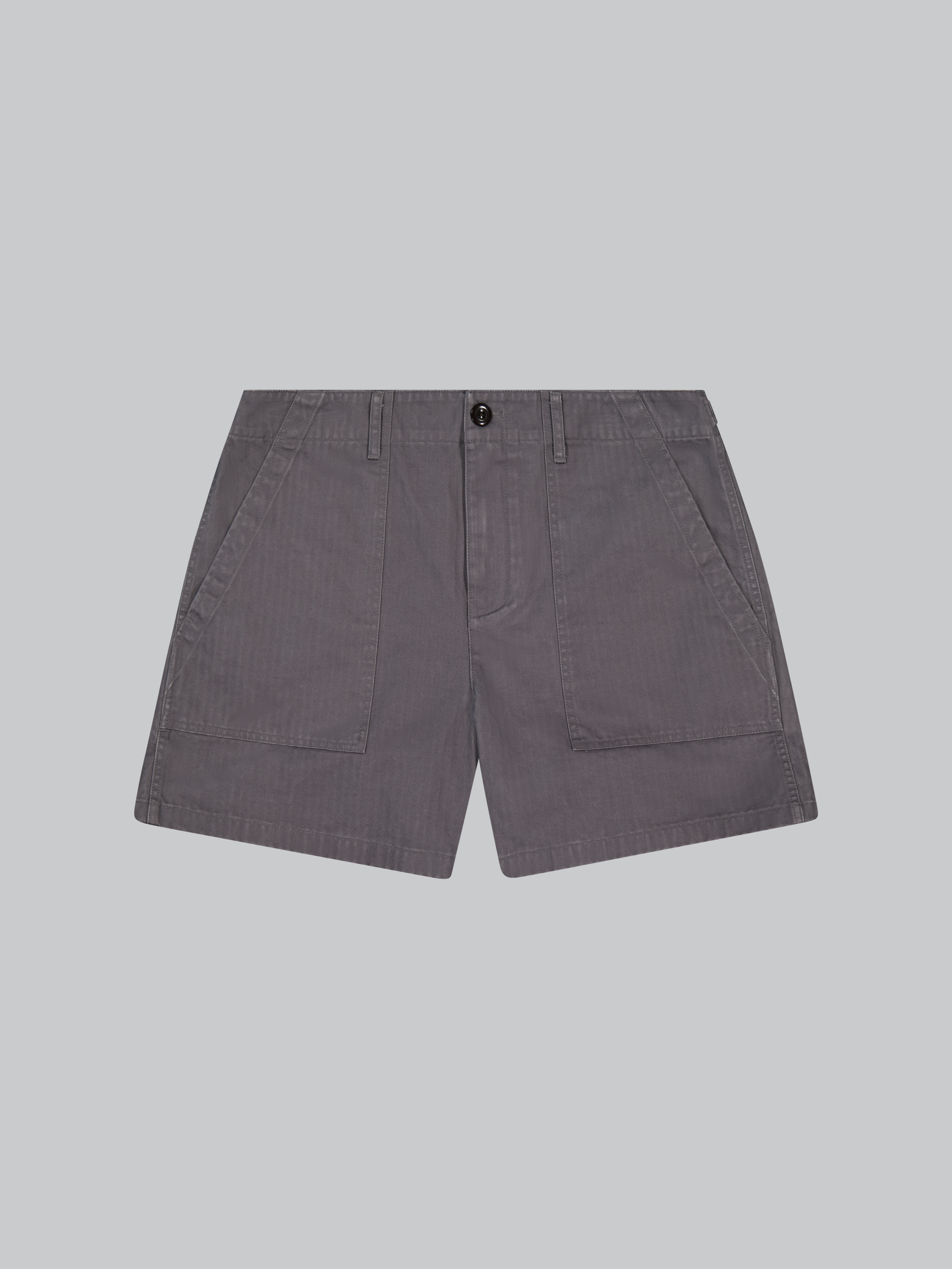 Fatigue Shorts - Charcoal Herringbone