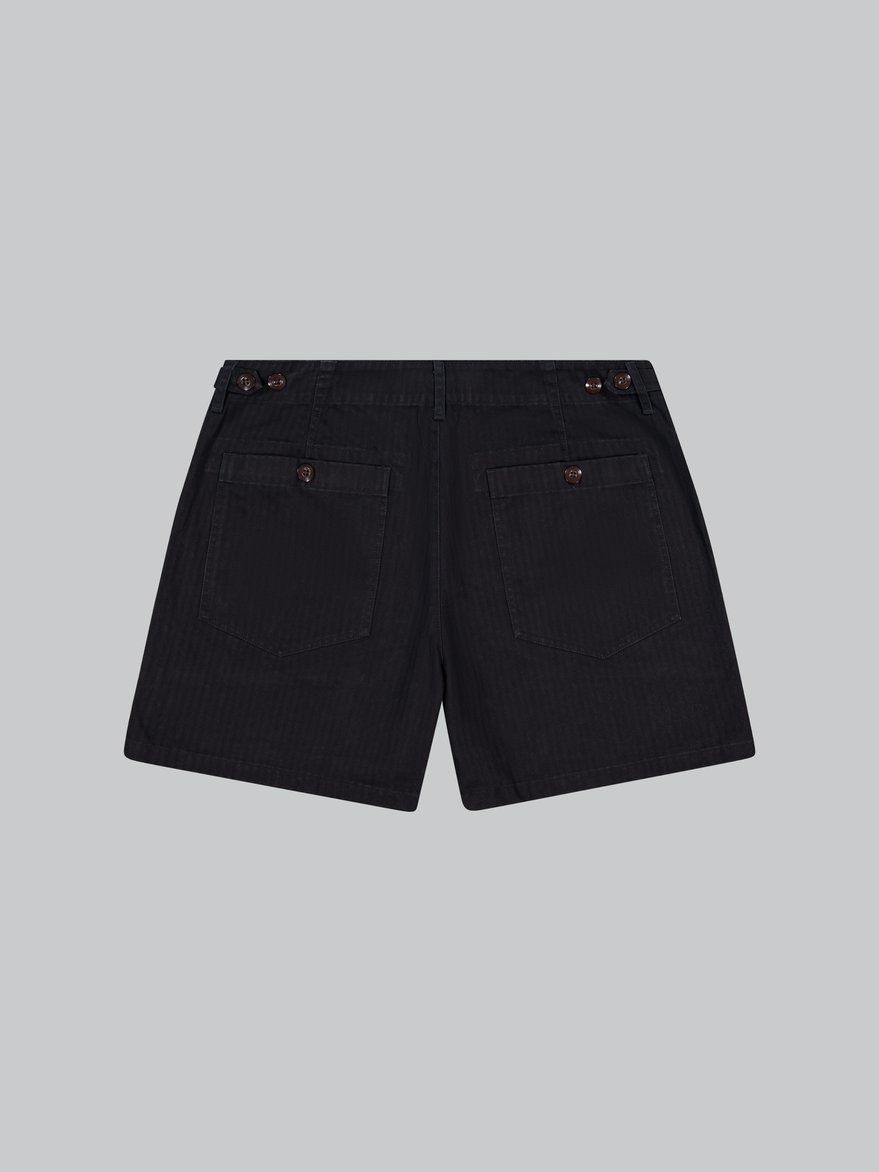 Fatigue Shorts - Black Herringbone