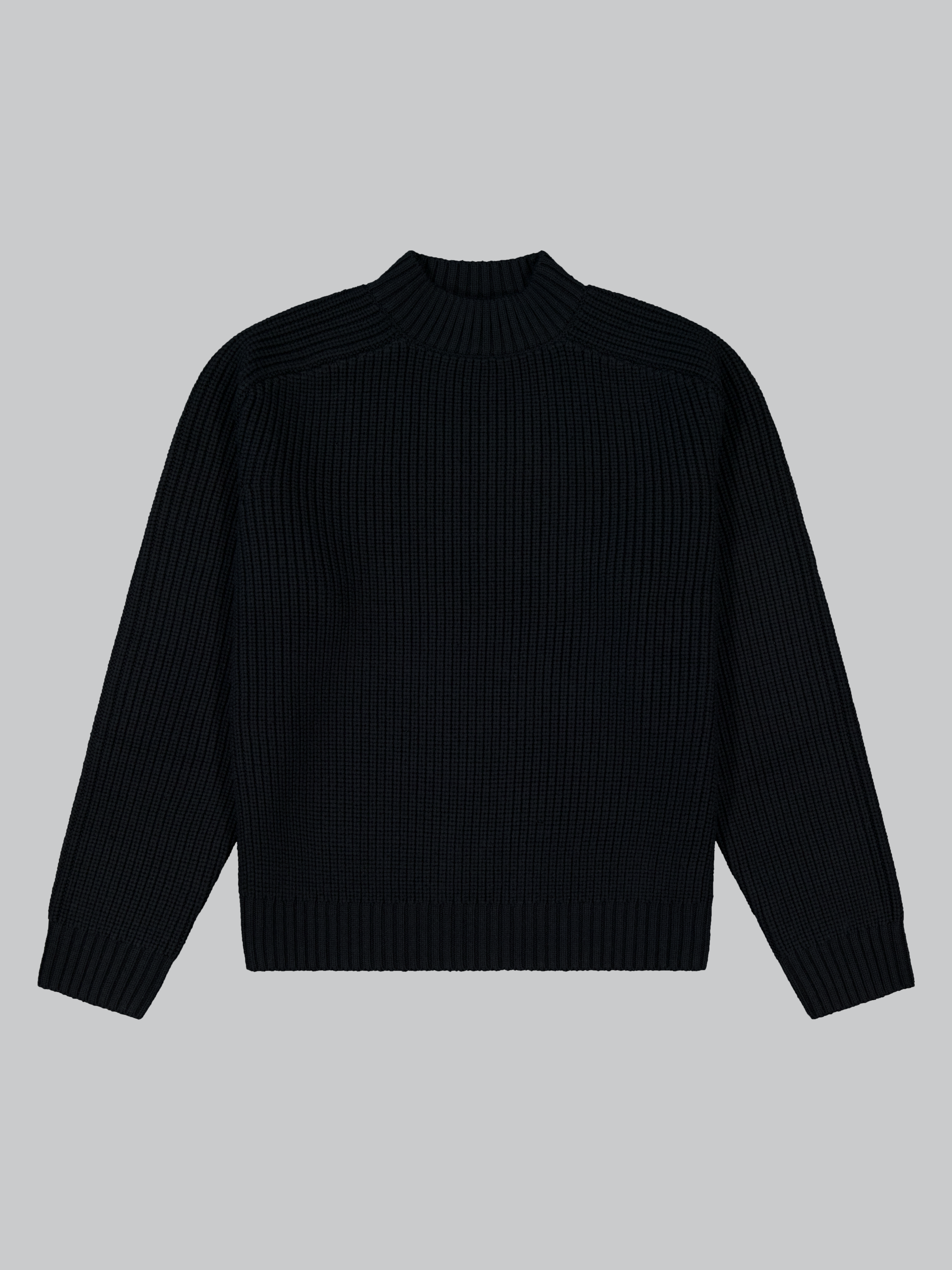 High Neck Sweater - Black