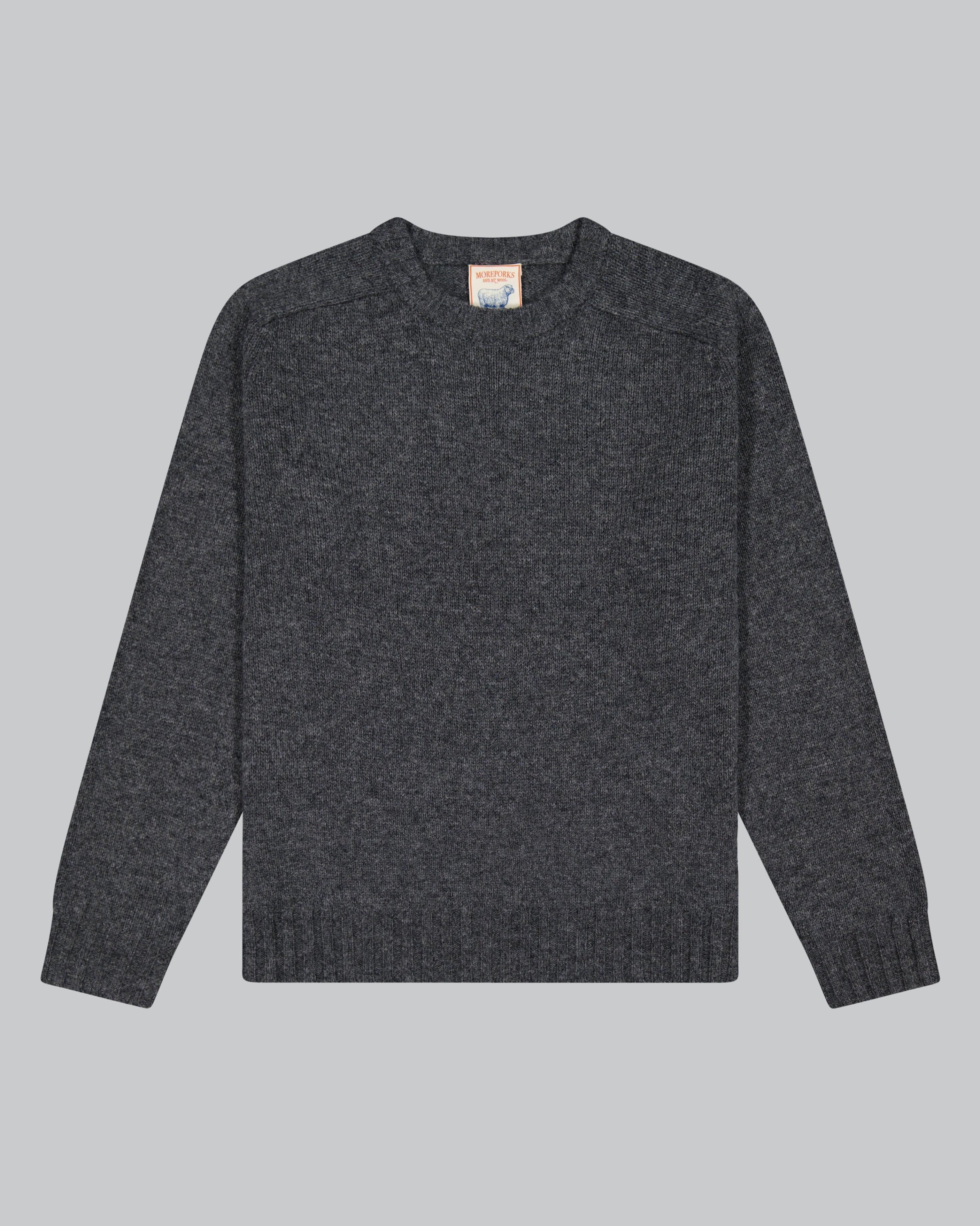 Woollen Knit Sweater - Charcoal