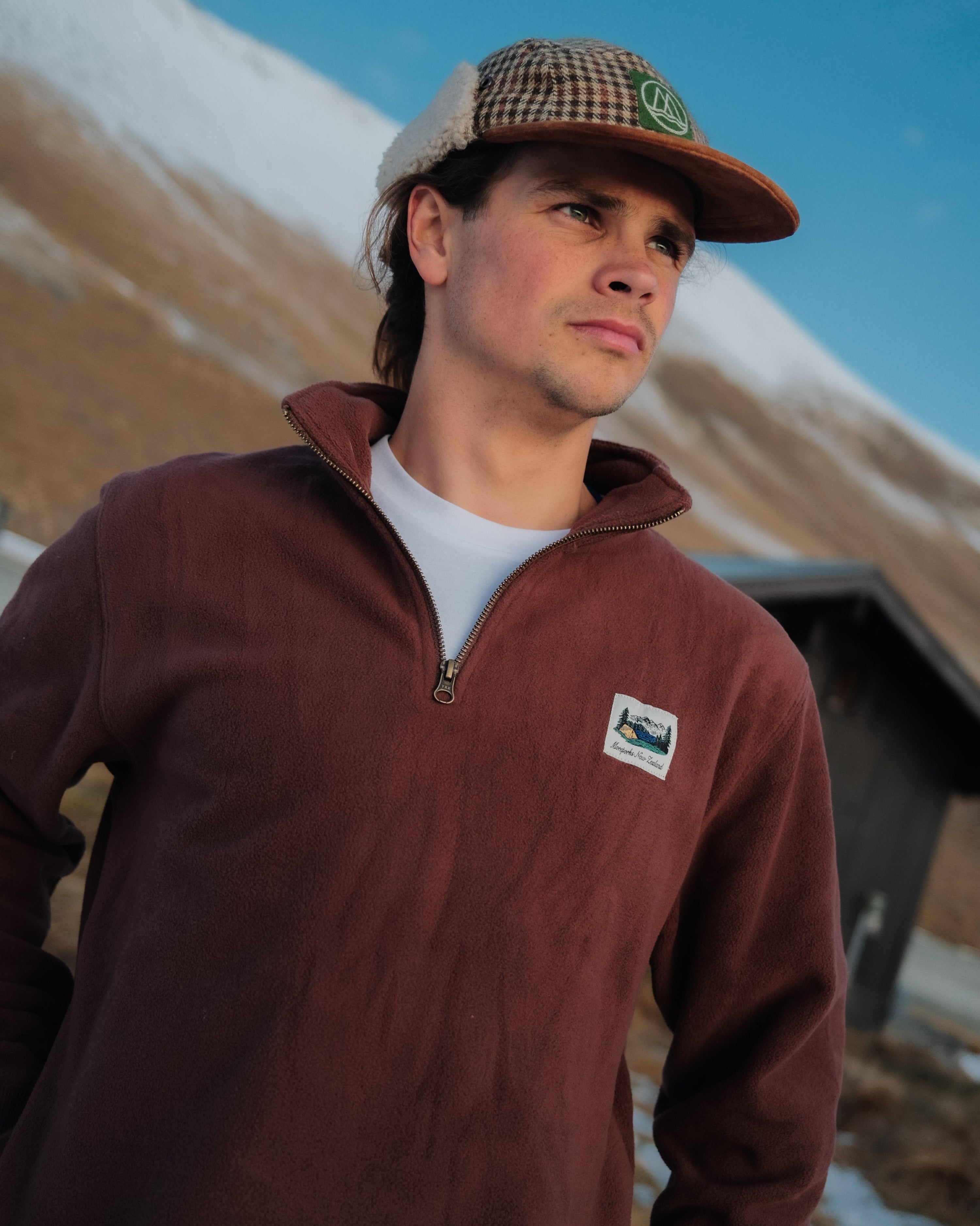 Mackenzie Quarter Zip Pullover - Brown