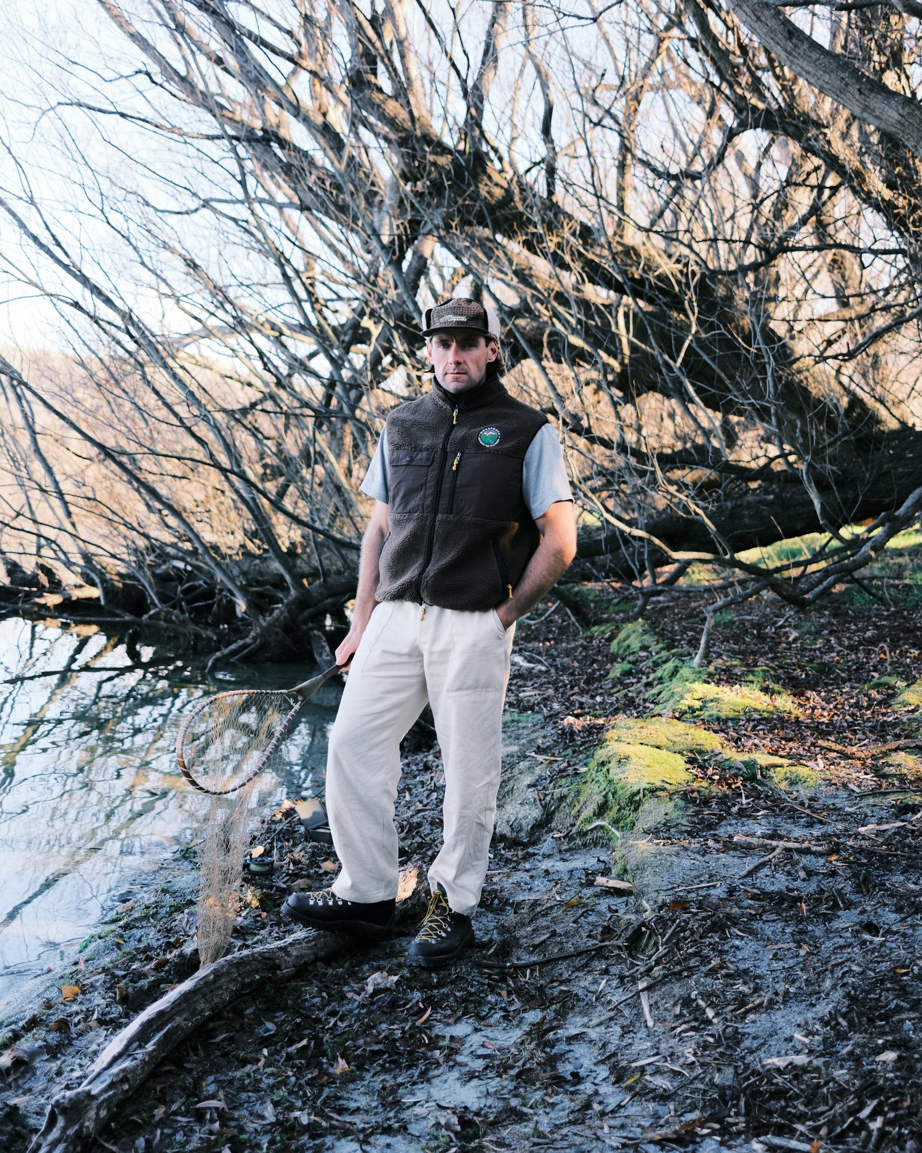 Range Fleece Vest - Dark Rimu