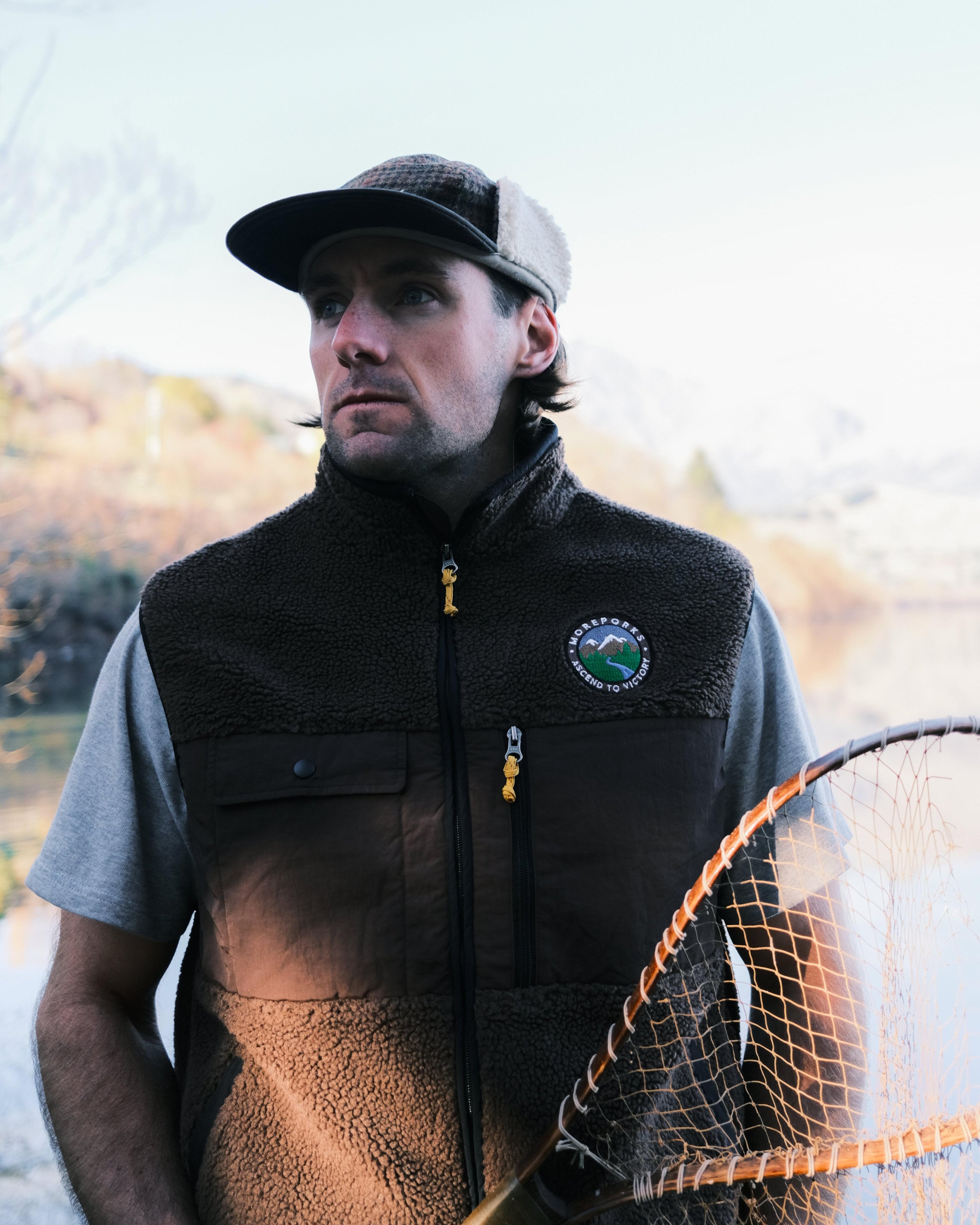 Range Fleece Vest - Dark Rimu