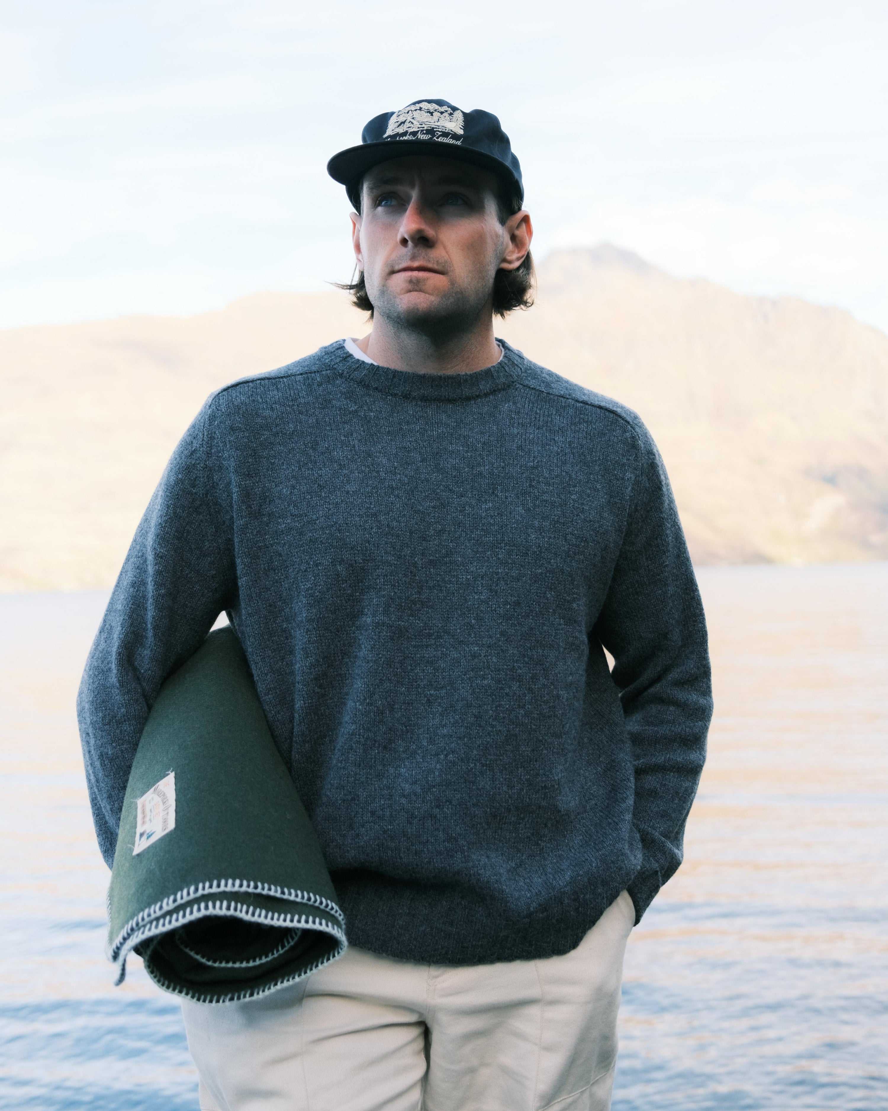 Woollen Knit Sweater - Charcoal