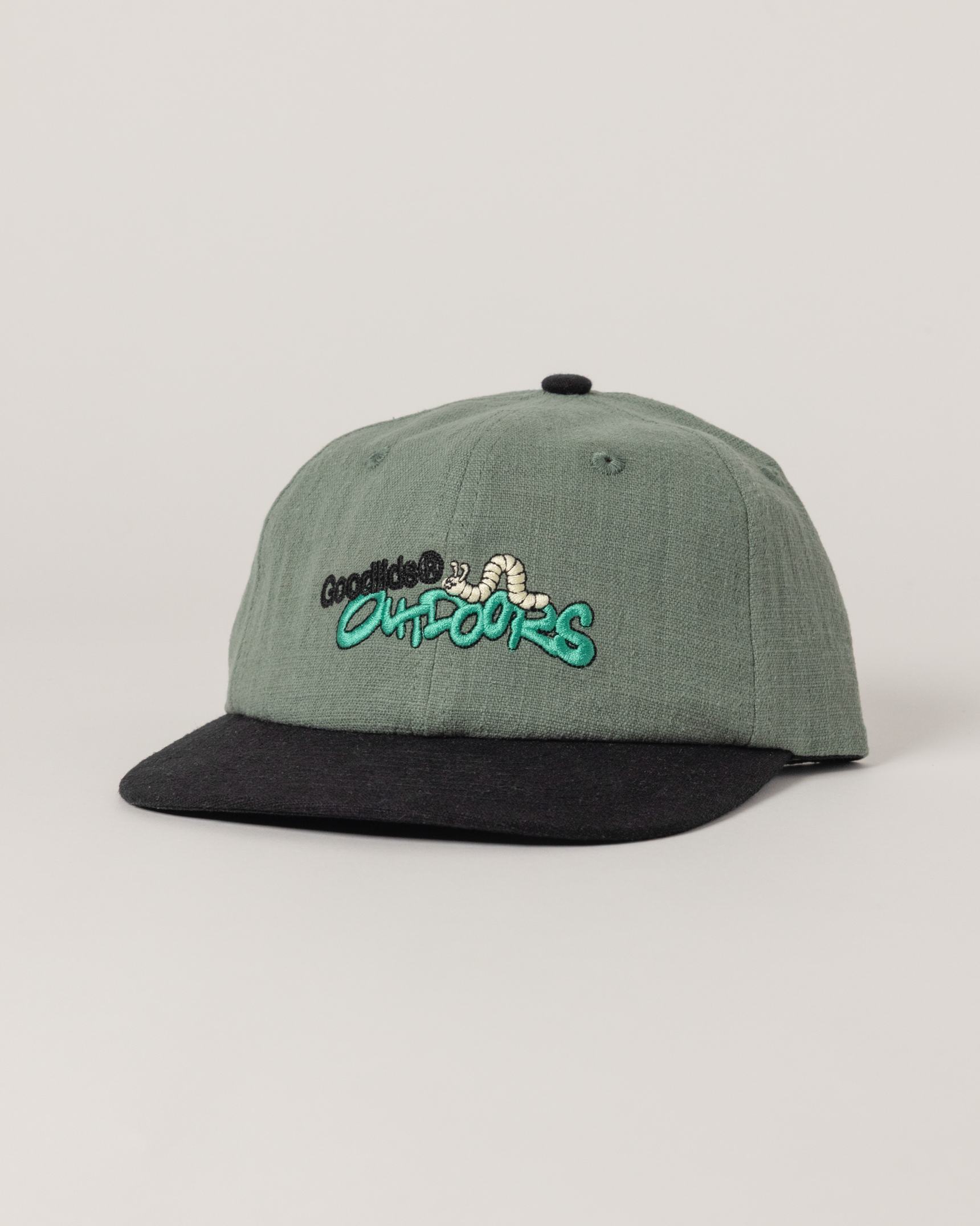 Caterpillar Lid - Green/Black