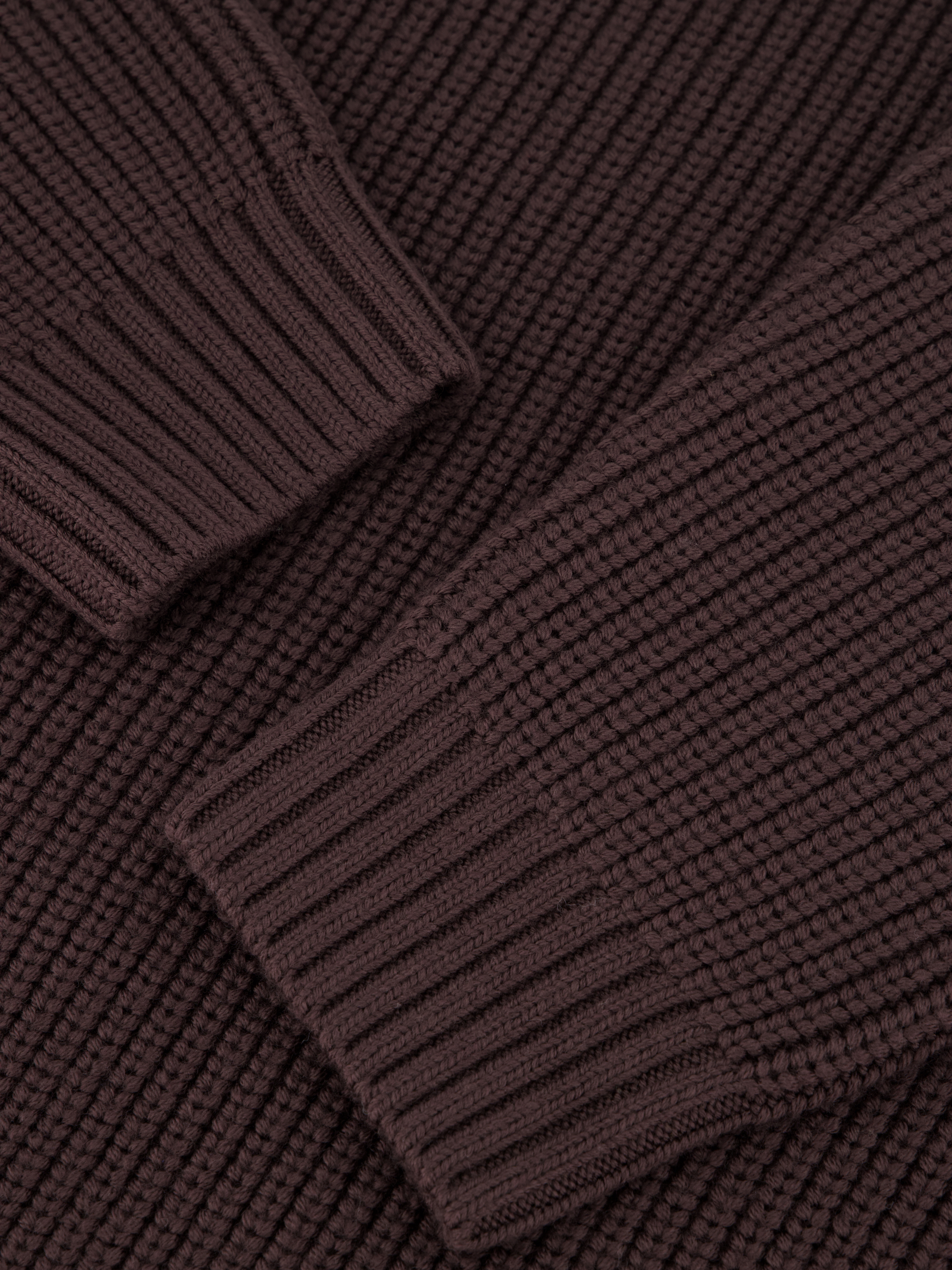 1/4 Zip Sweater - Brown