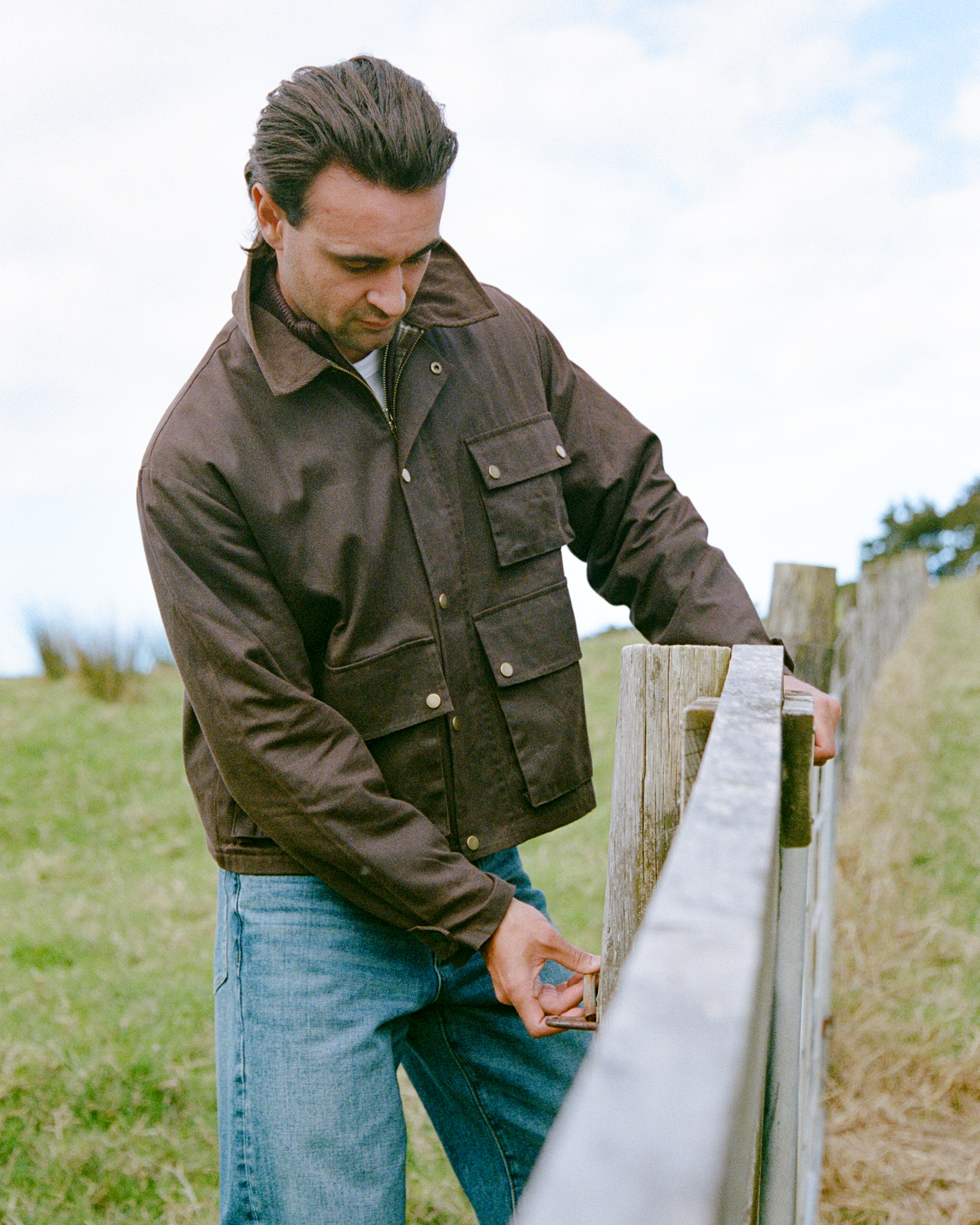 Cropped Highland Coat - Waxed Brown