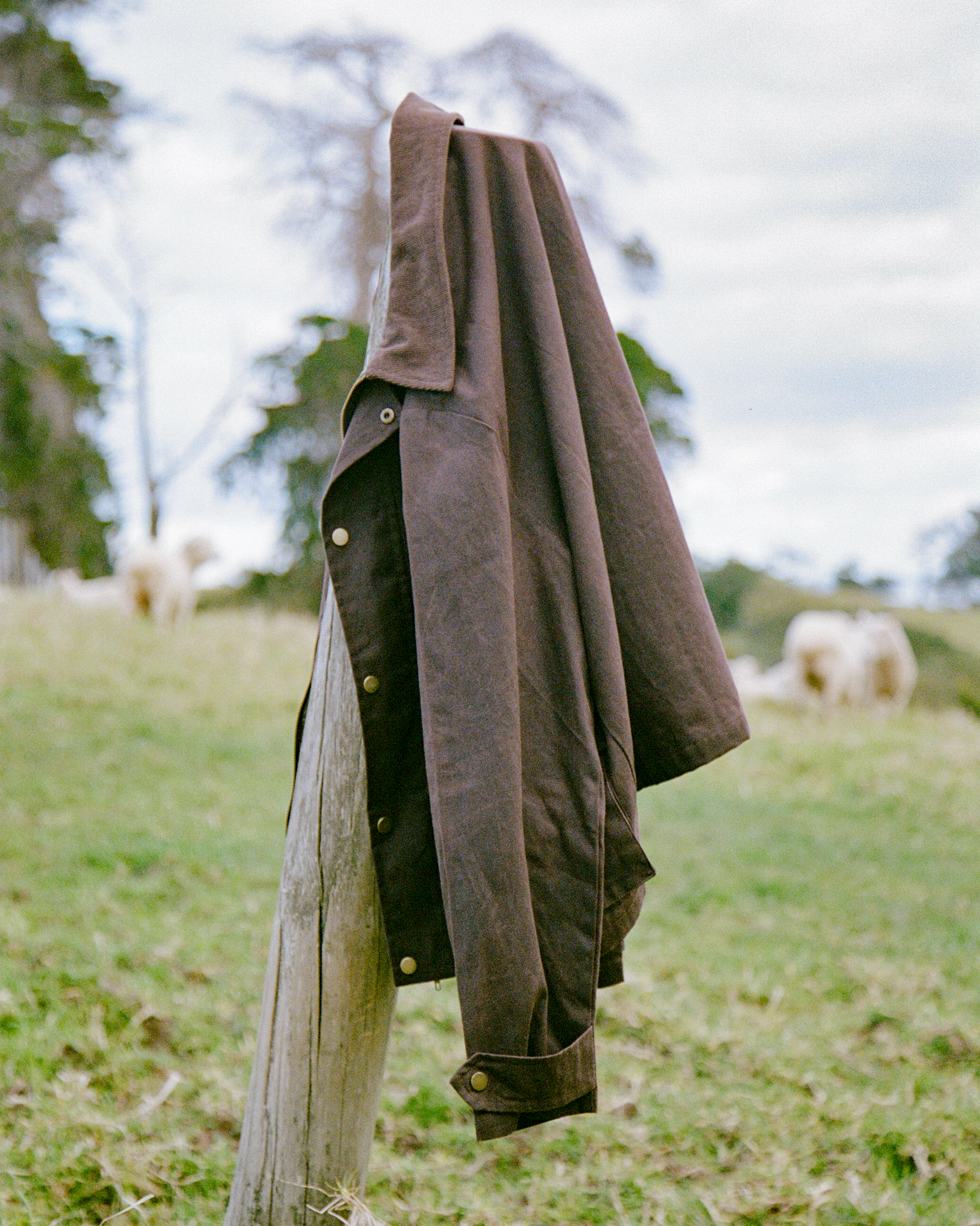 Cropped Highland Coat - Waxed Brown