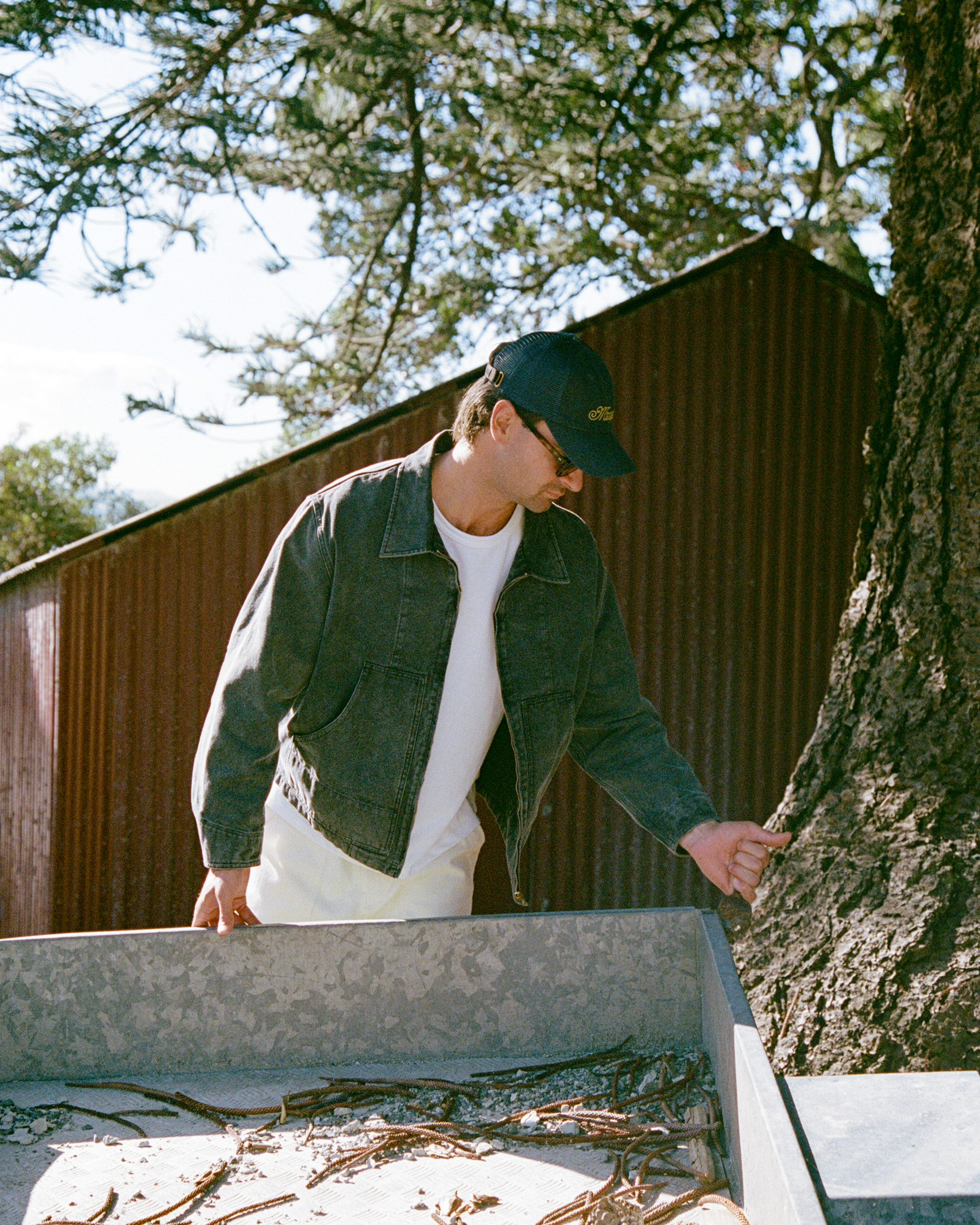 Washed Work Jacket - Charcoal